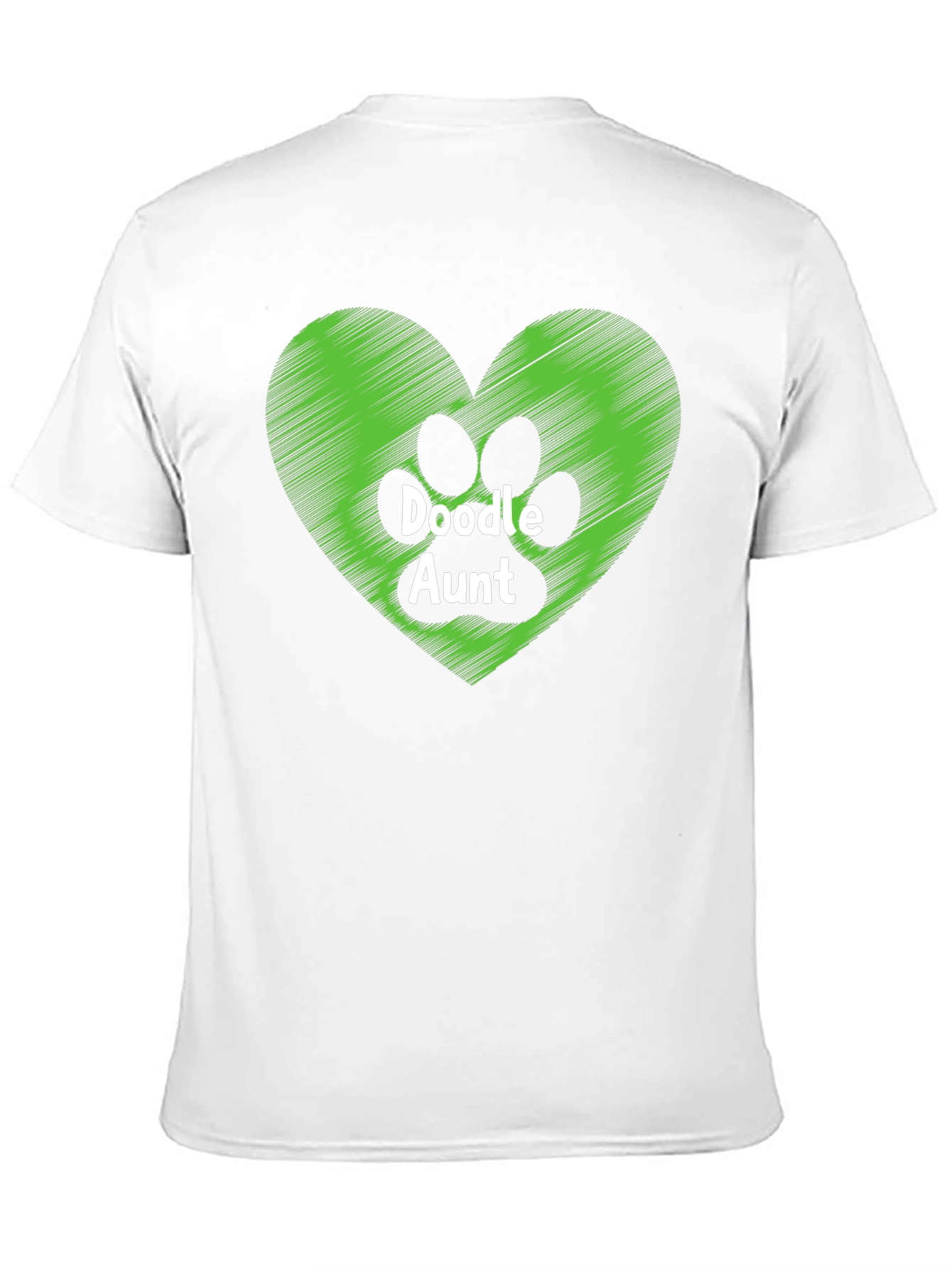 Doodle Aunt T-Shirt with Heart & Paw Print Design
