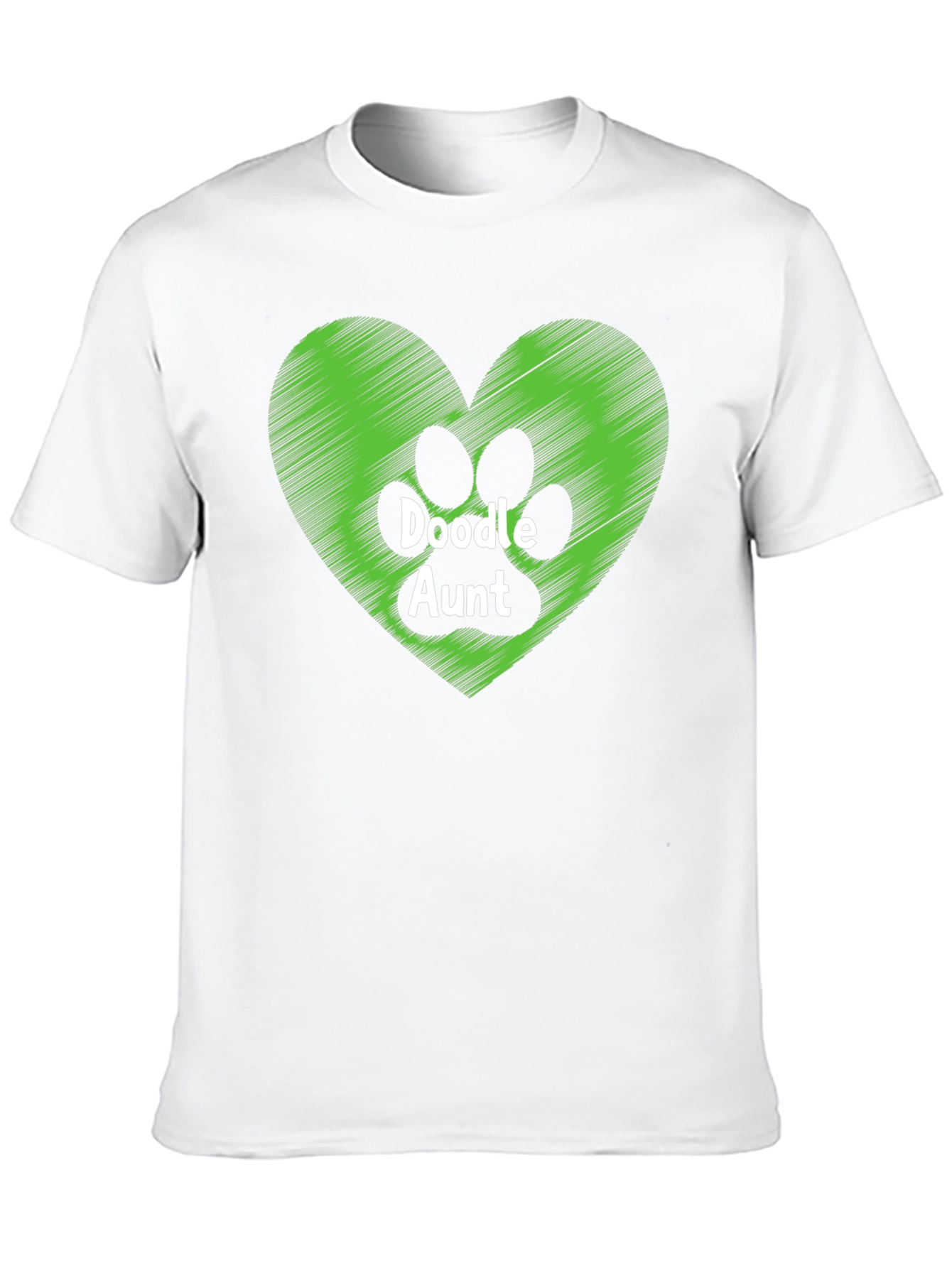 Doodle Aunt T-Shirt with Heart & Paw Print Design