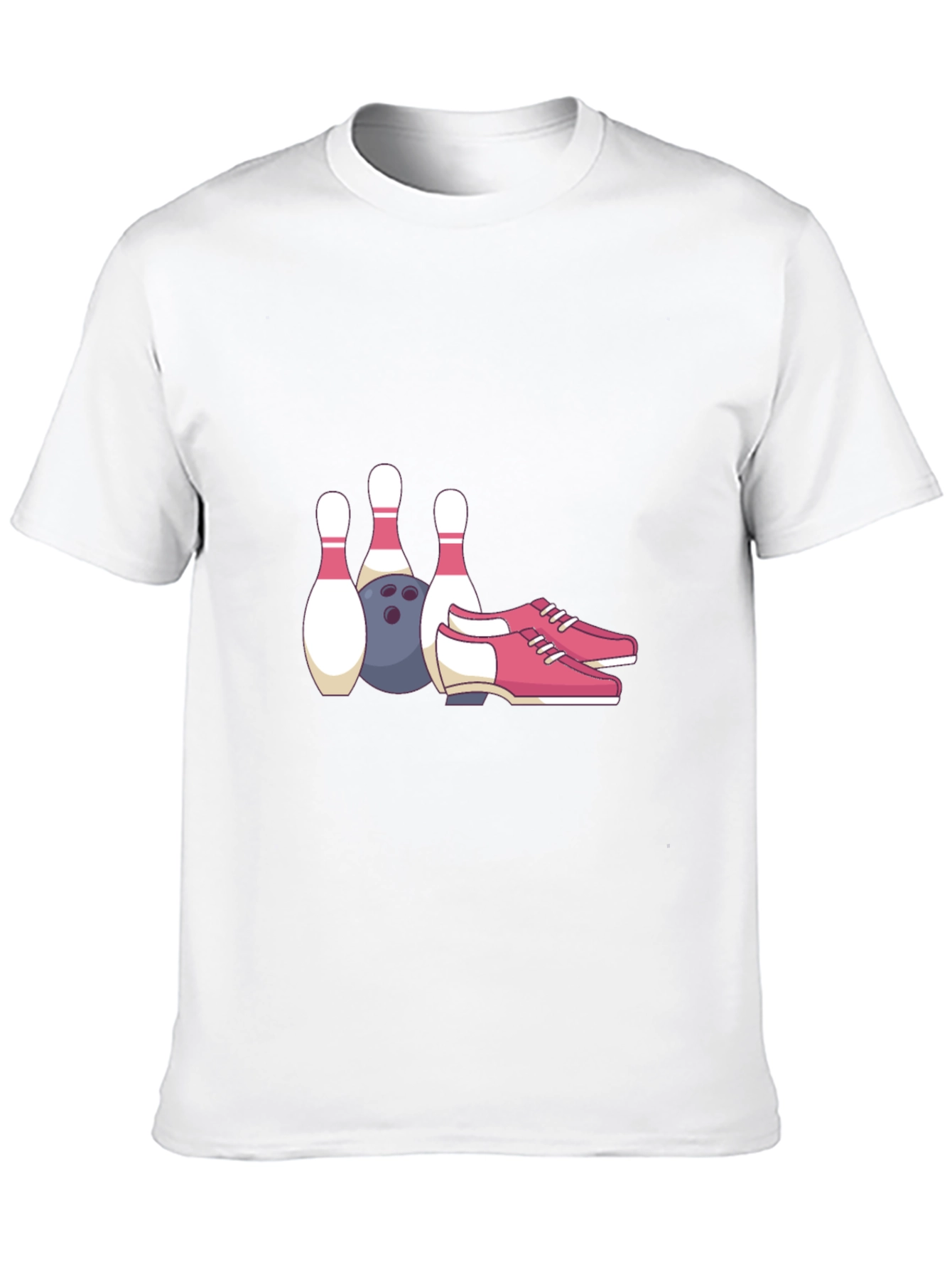 Bowling Pins Ball & Shoes Graphic Tee