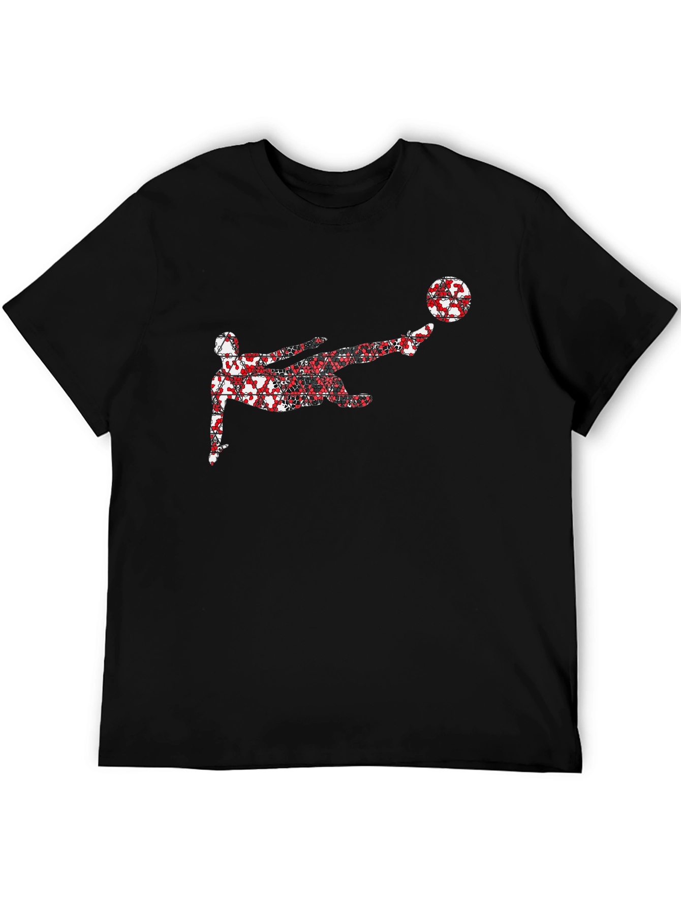 Soccer Kick Graphic Black T-Shirt