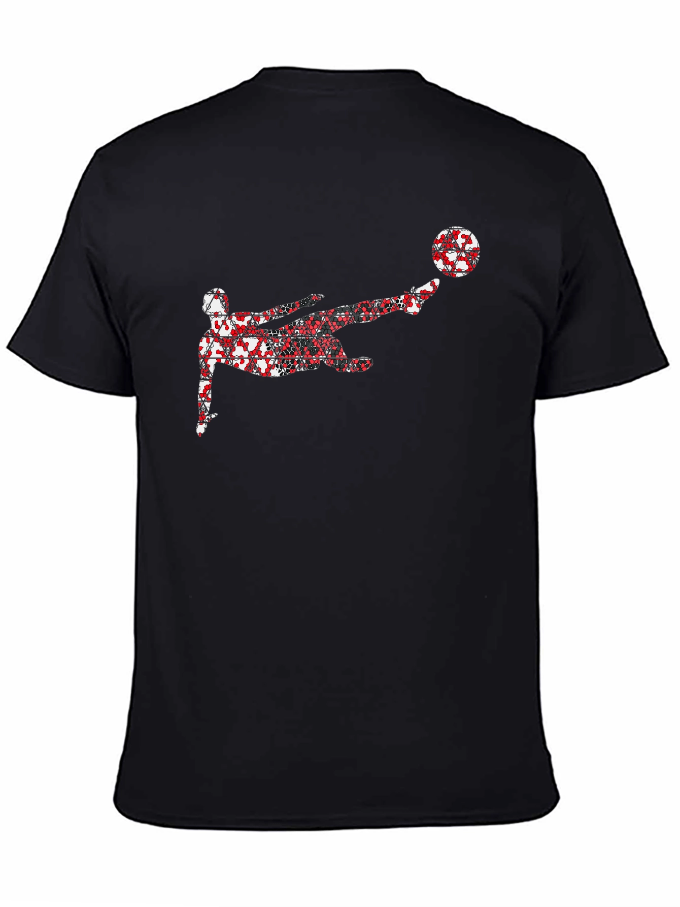Soccer Kick Graphic Black T-Shirt