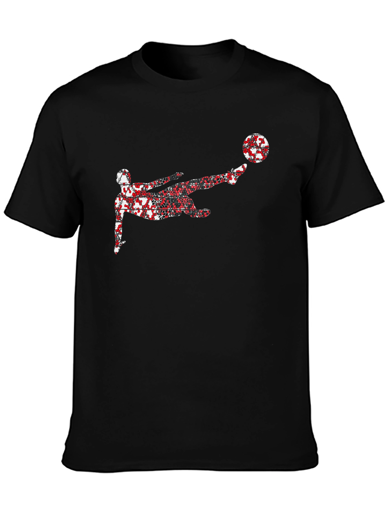Soccer Kick Graphic Black T-Shirt