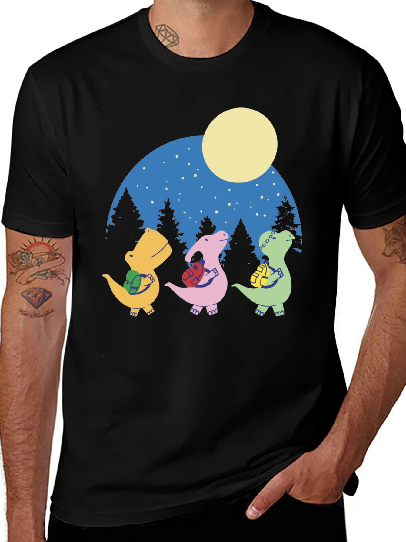 Dinosaur Backpack Adventure Graphic Tee
