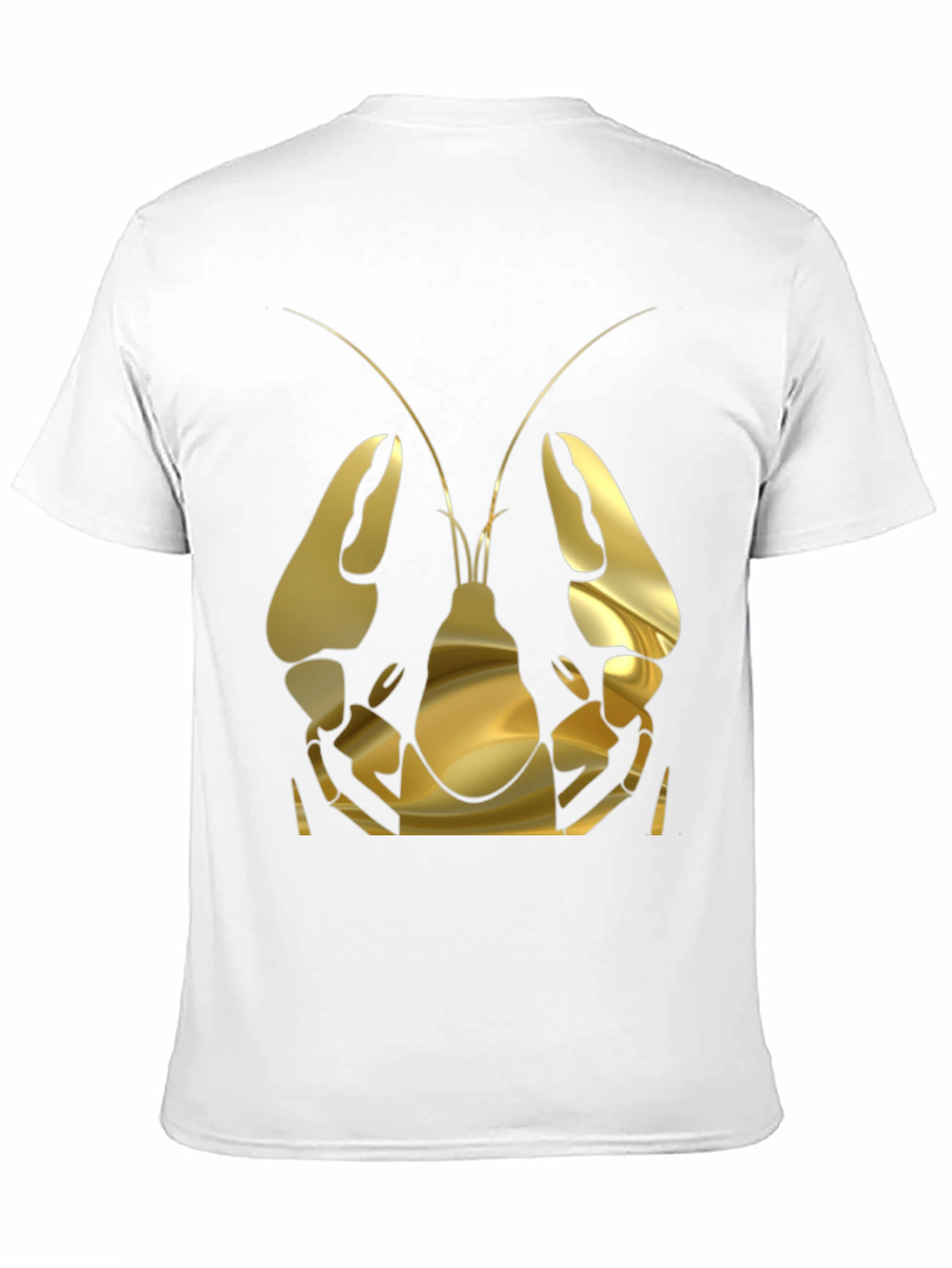 Gold Lobster Graphic Tee - Black Cotton