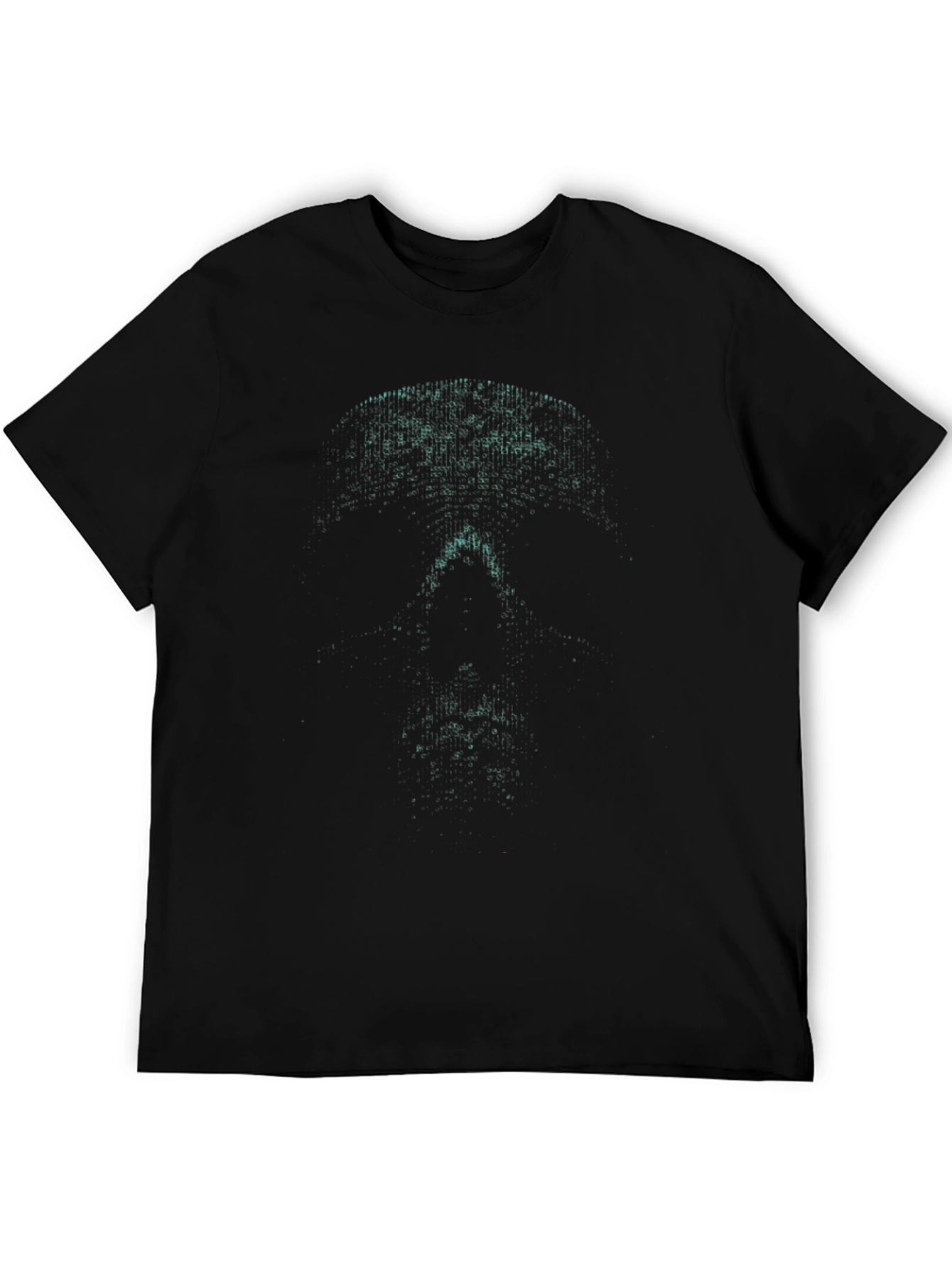 Matrix Skull Graphic T-Shirt - Black
