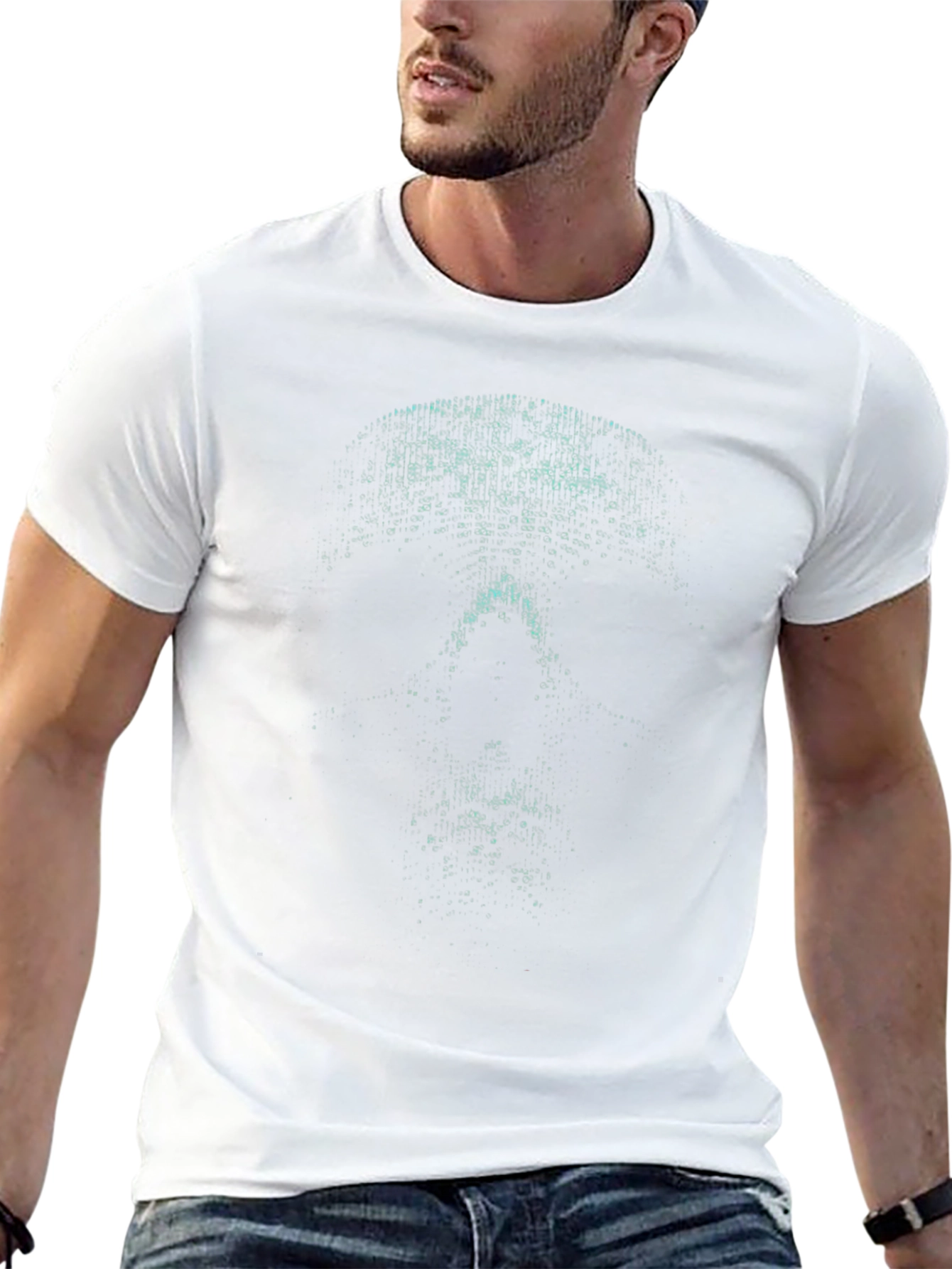 Matrix Skull Graphic T-Shirt - Black