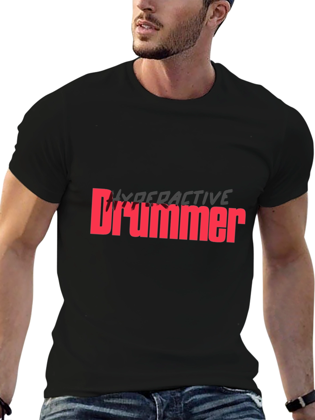 Hyperactive Drummer Black T-Shirt