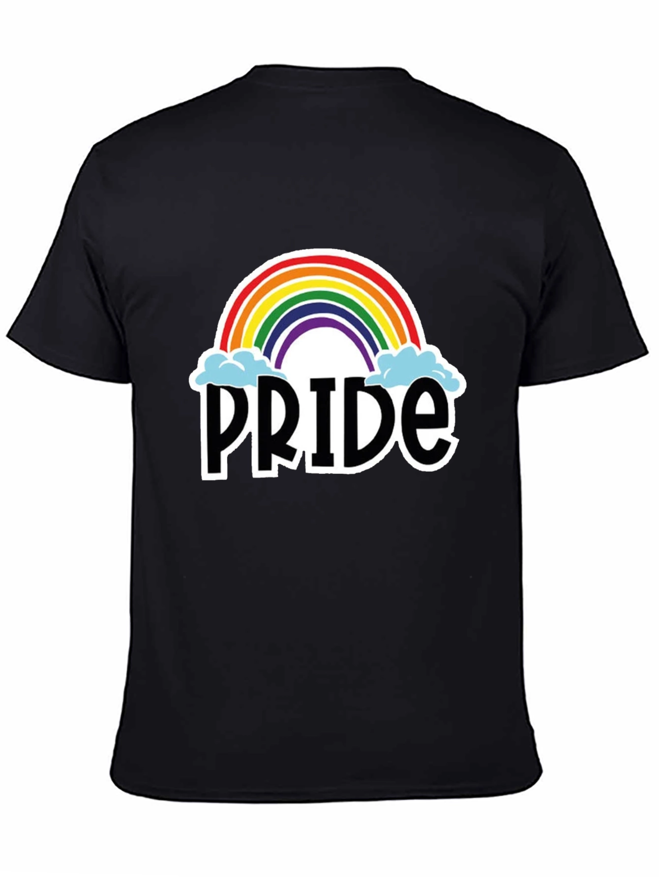 Pride Rainbow Graphic T-Shirt - Black