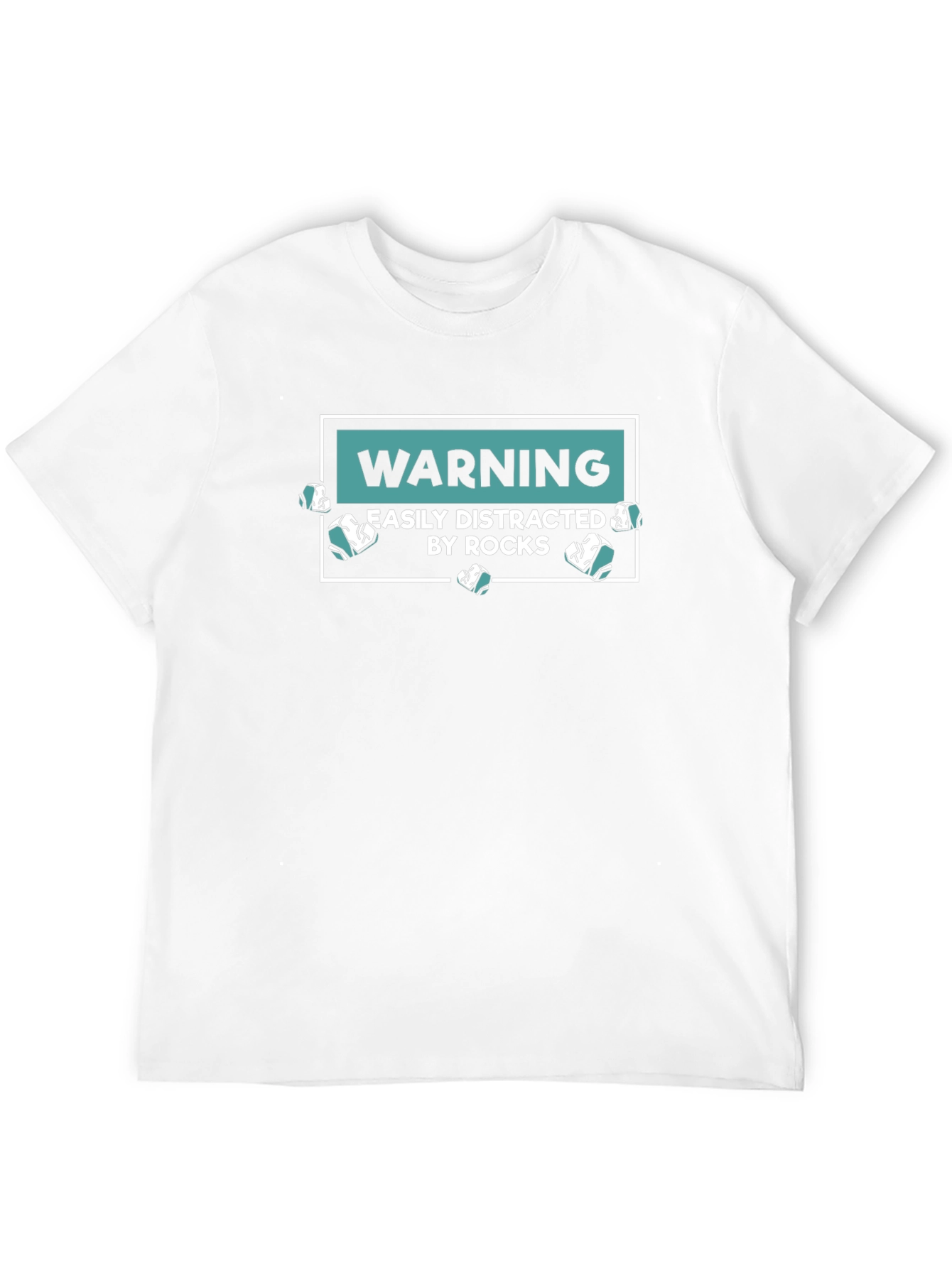 Warning Easily Distracted By Rocks Graphic T-Shirt