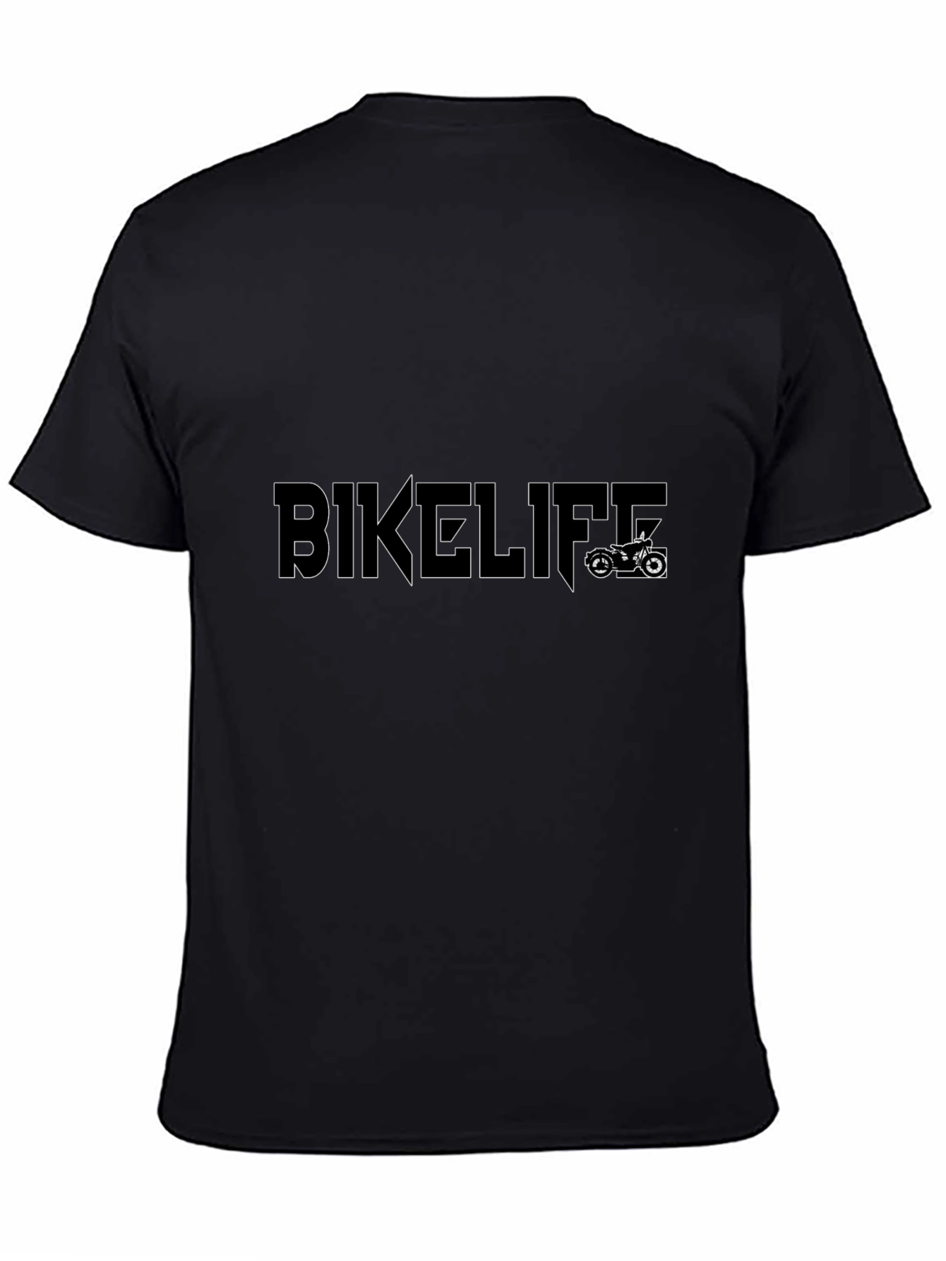 BIKELIFE Graphic Tee - Black Cotton T-Shirt
