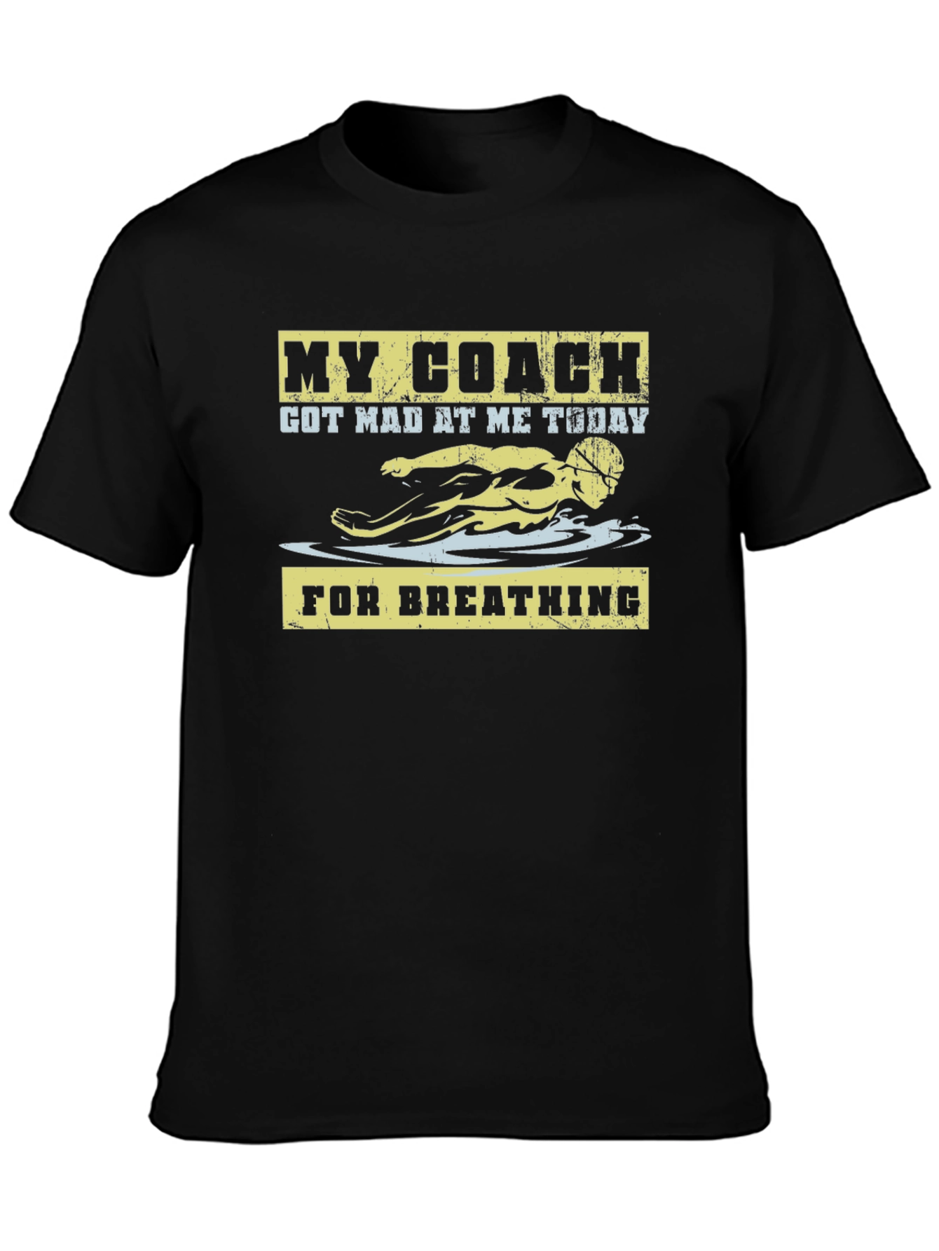 Funny Swim Coach T-Shirt - For Breathing