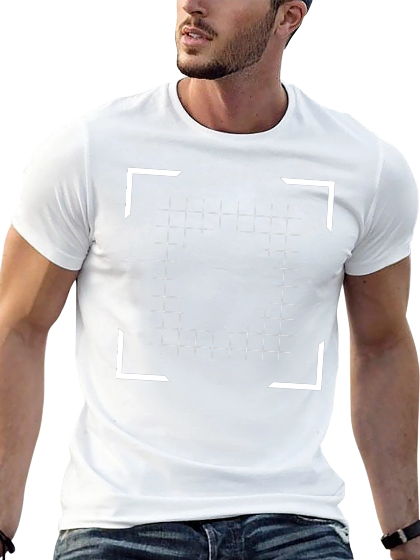 Abstract Grid T-Shirt - Modern Minimalist Design