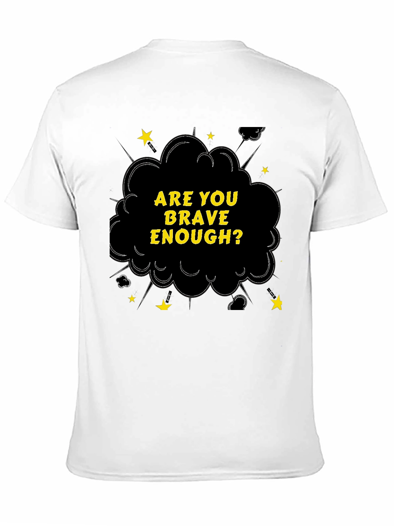 Brave Enough Graphic Tee - Black Cotton T-Shirt