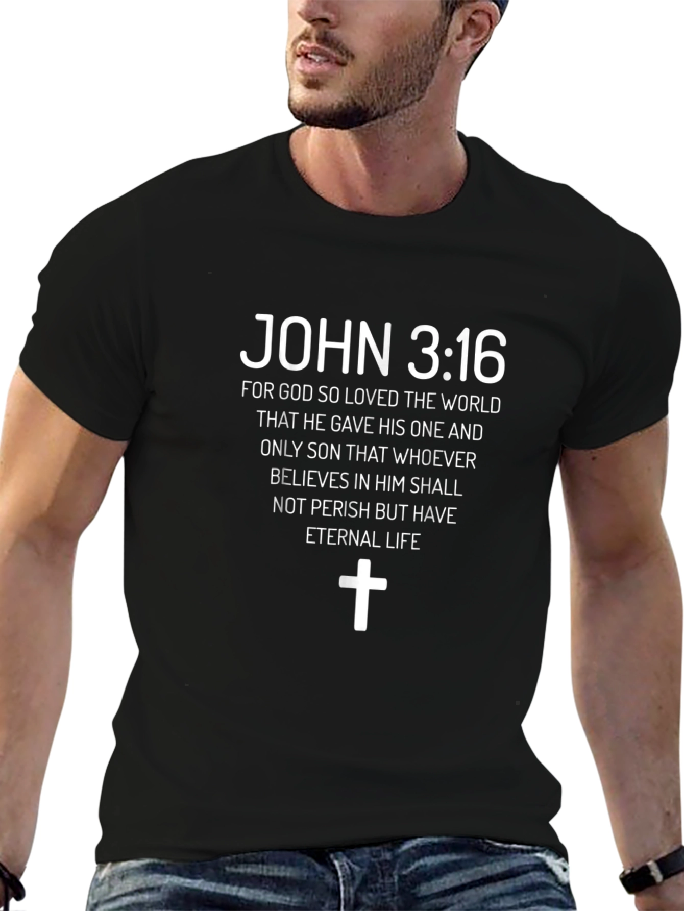 John 3:16 Graphic Tee - Eternal Life Shirt
