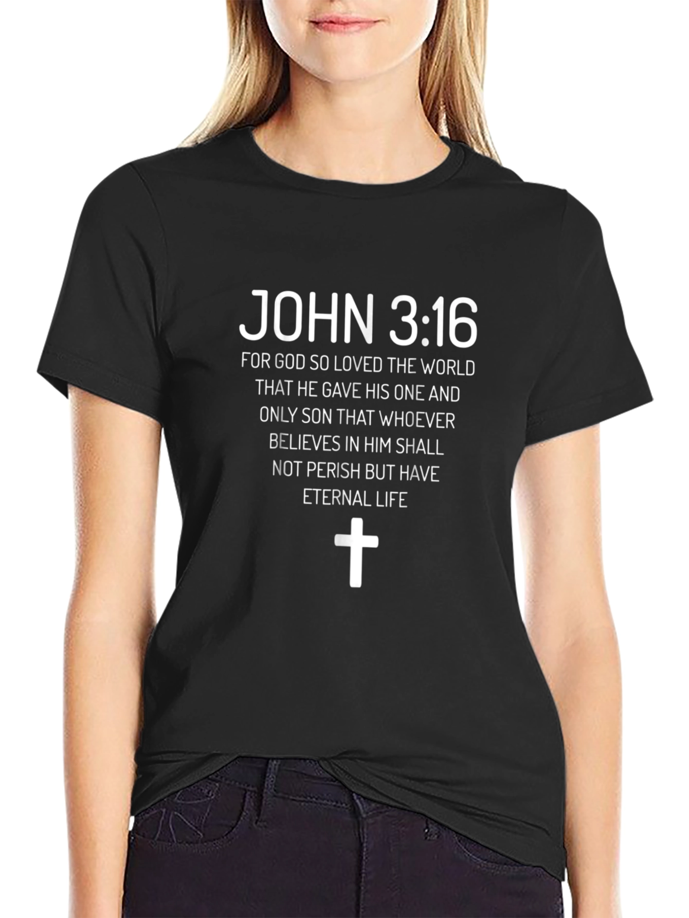 John 3:16 Graphic Tee - Eternal Life Shirt