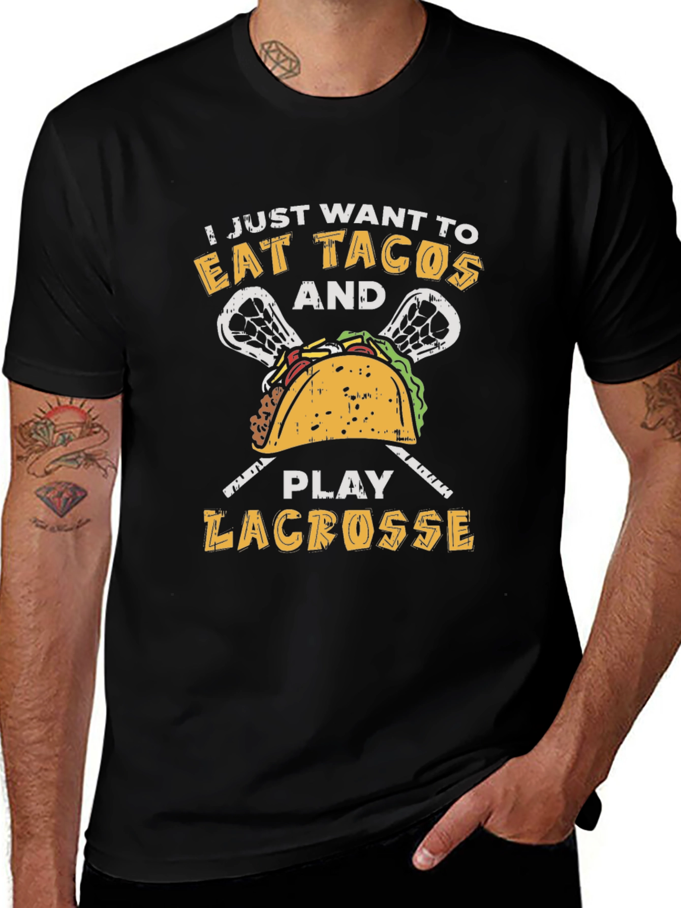 Eat Tacos and Play Lacrosse T-Shirt
