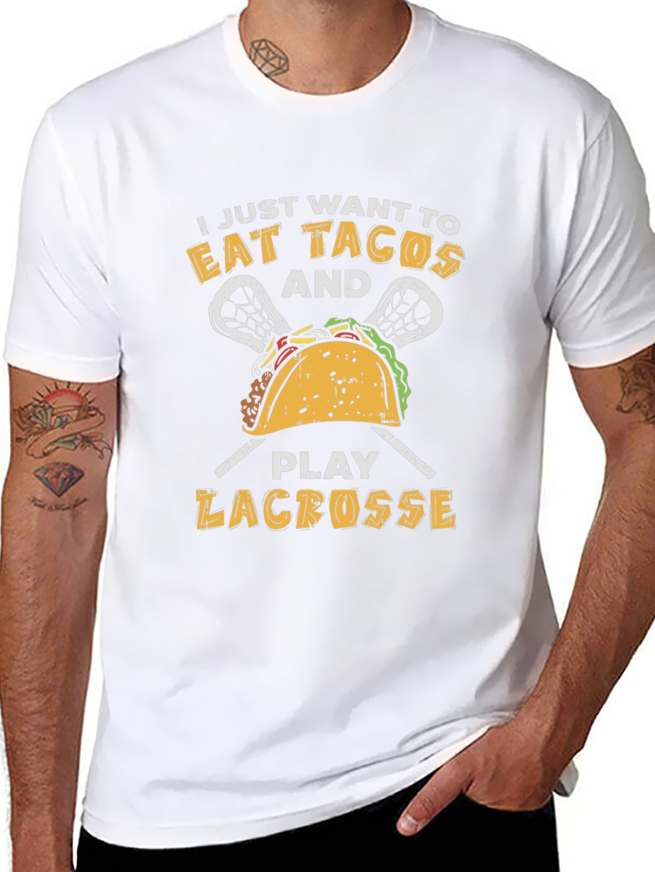 Eat Tacos and Play Lacrosse T-Shirt