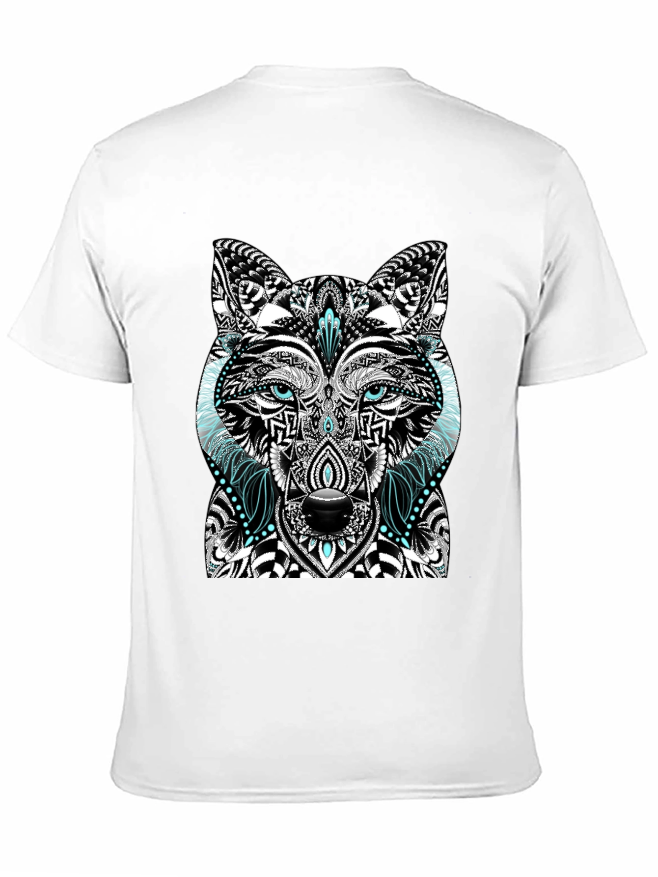 Wolf Graphic Print Black T-Shirt