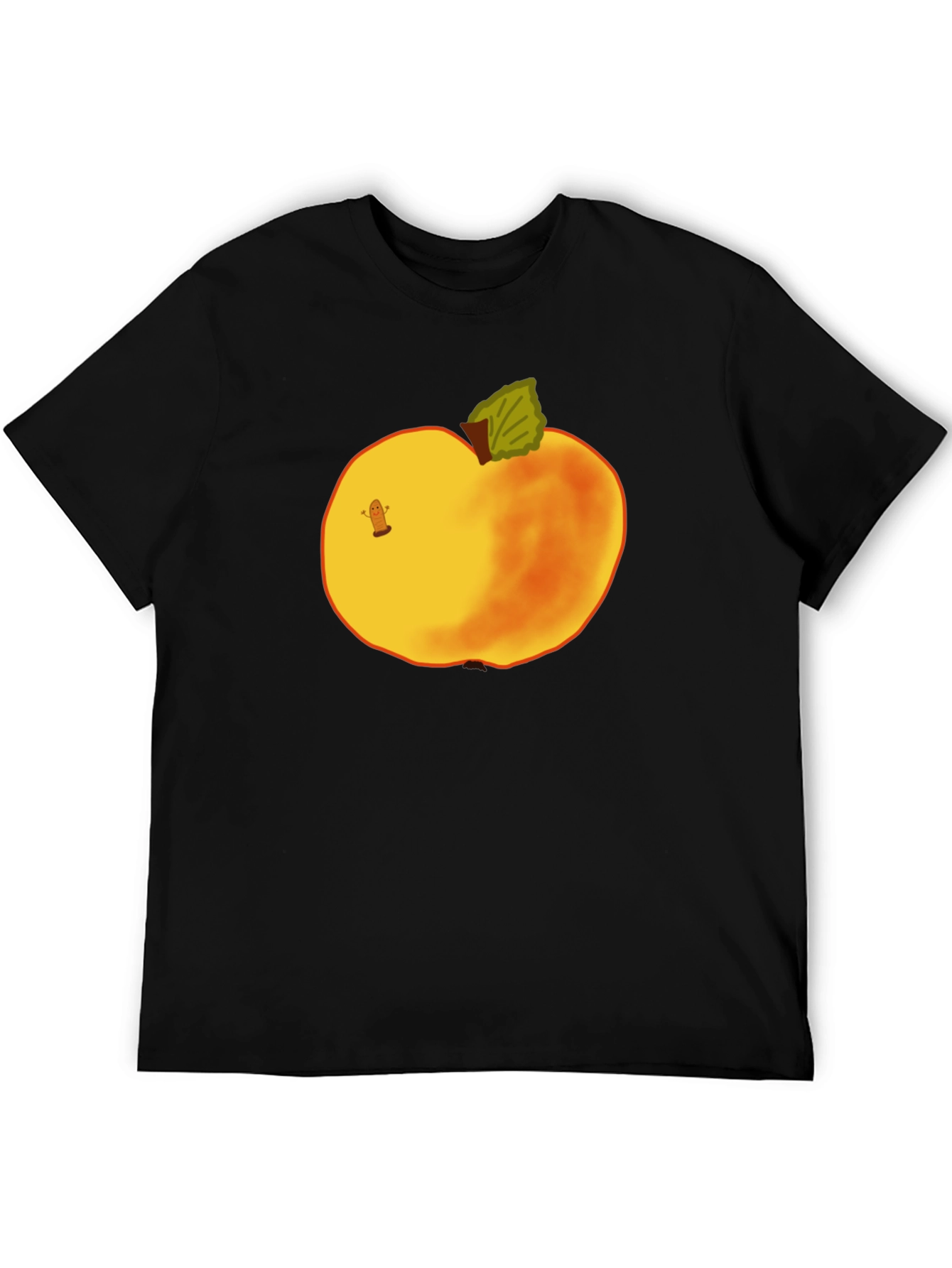 Whimsical Apple Graphic Tee - Unique Fruit Design