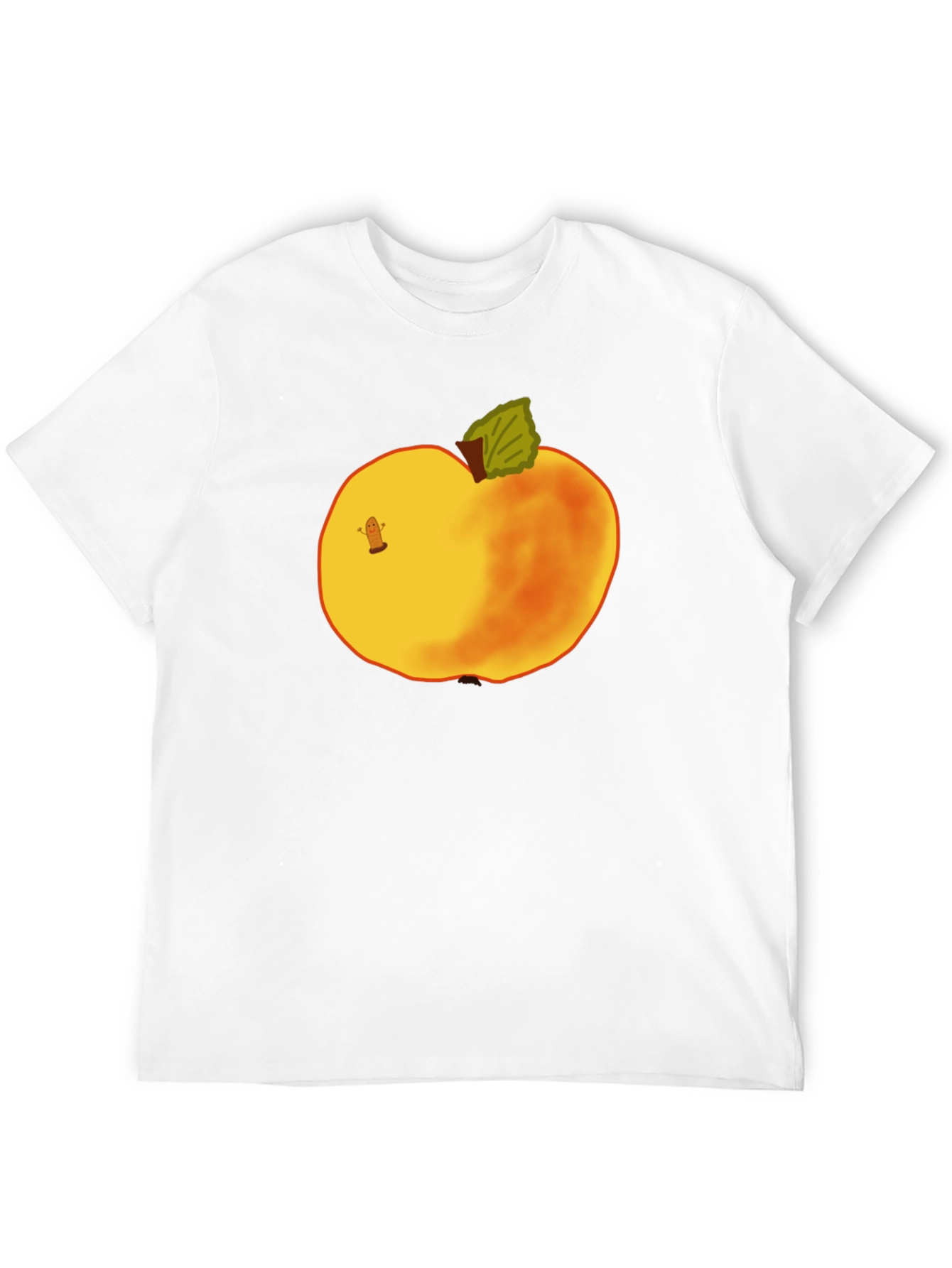 Whimsical Apple Graphic Tee - Unique Fruit Design