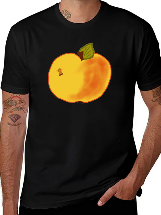 Whimsical Apple Graphic Tee - Unique Fruit Design