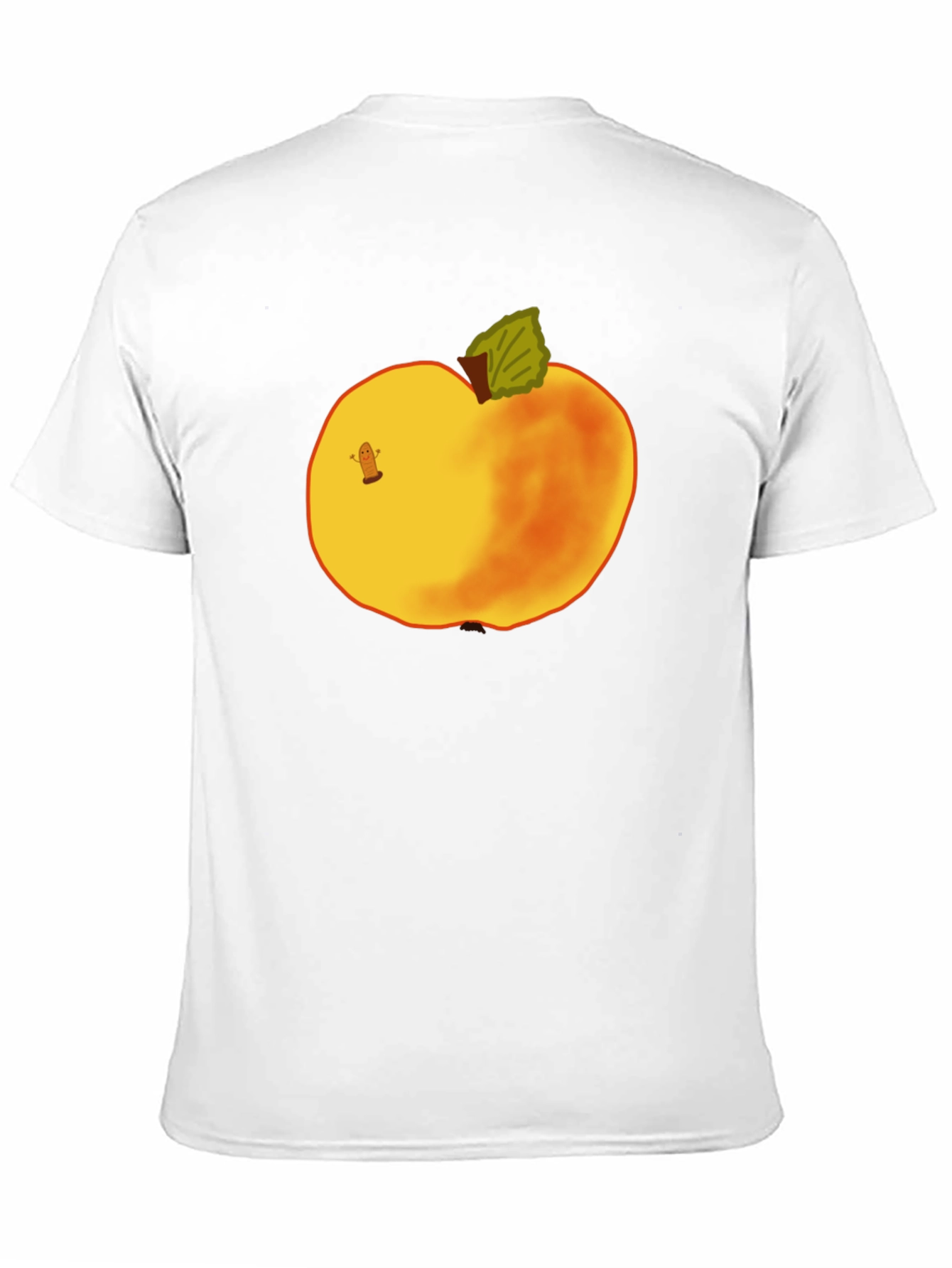 Whimsical Apple Graphic Tee - Unique Fruit Design