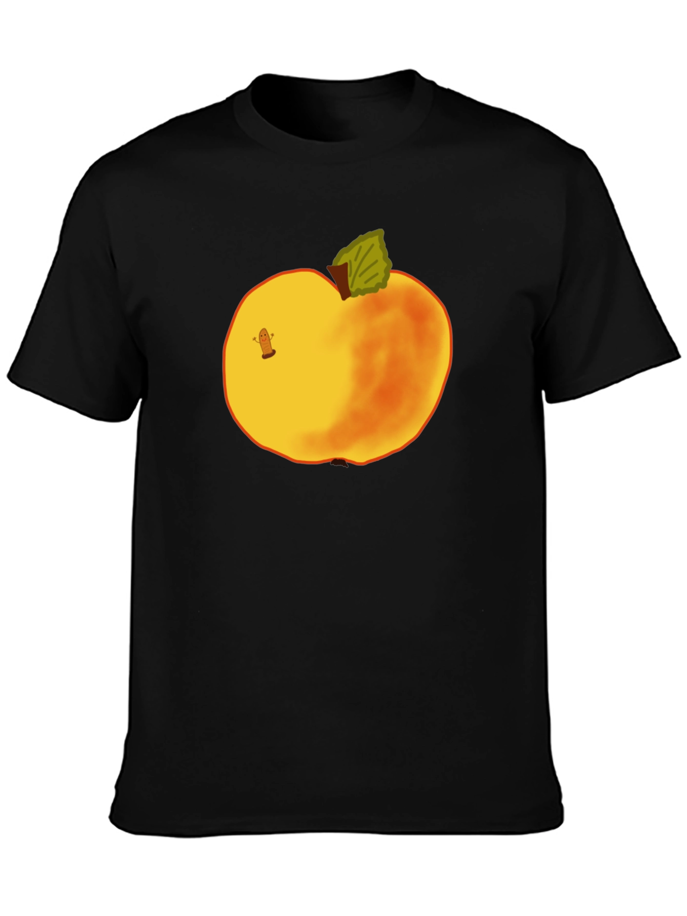 Whimsical Apple Graphic Tee - Unique Fruit Design