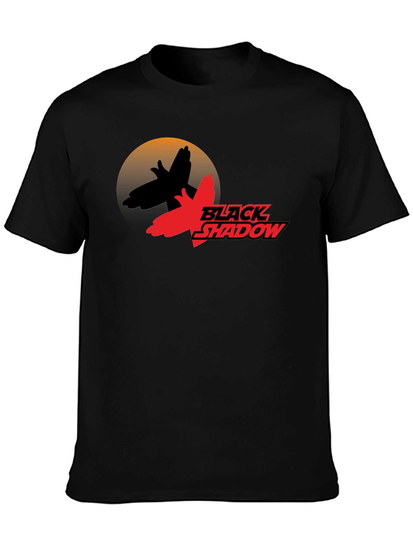 Black Shadow Graphic Tee - Retro Inspired T-Shirt