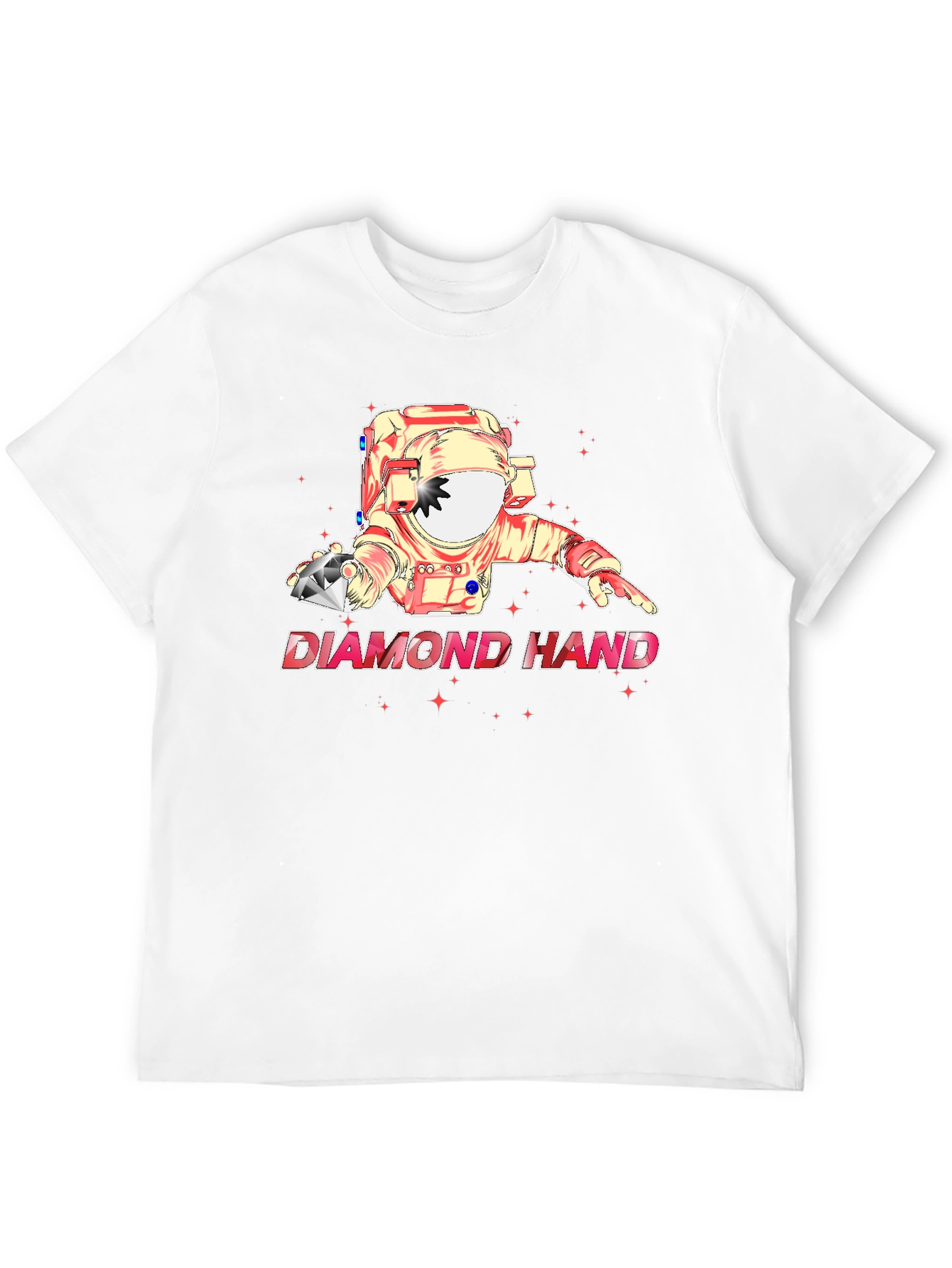 Diamond Hand Astronaut Graphic T-Shirt