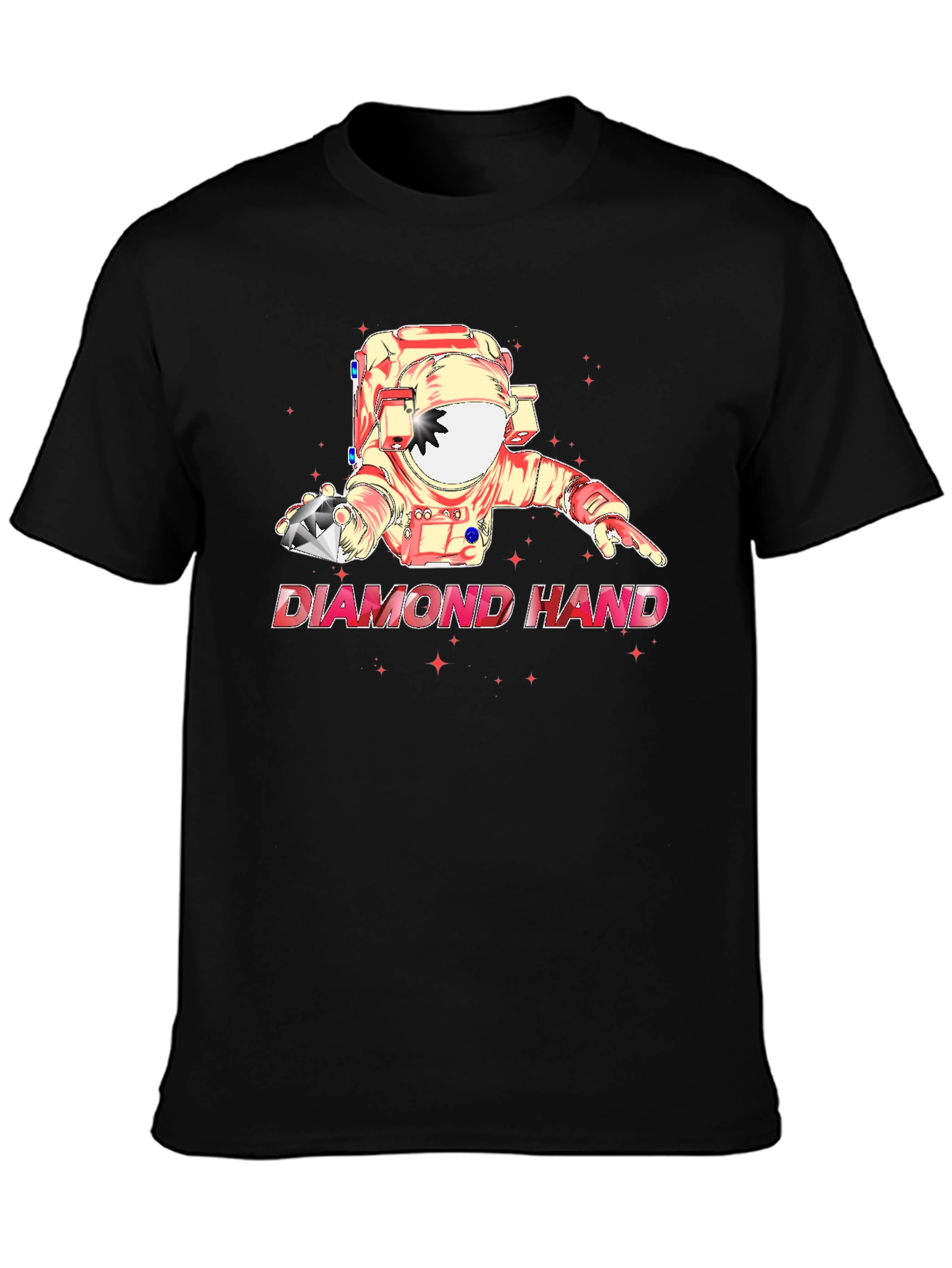 Diamond Hand Astronaut Graphic T-Shirt
