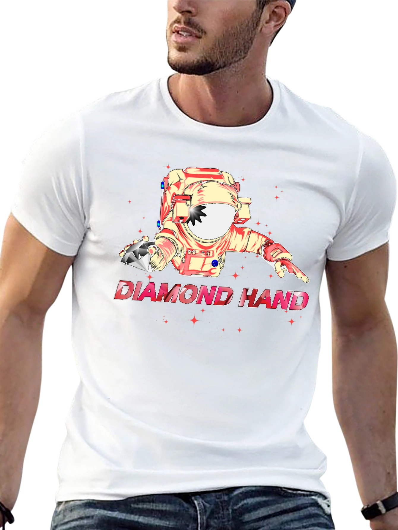 Diamond Hand Astronaut Graphic T-Shirt