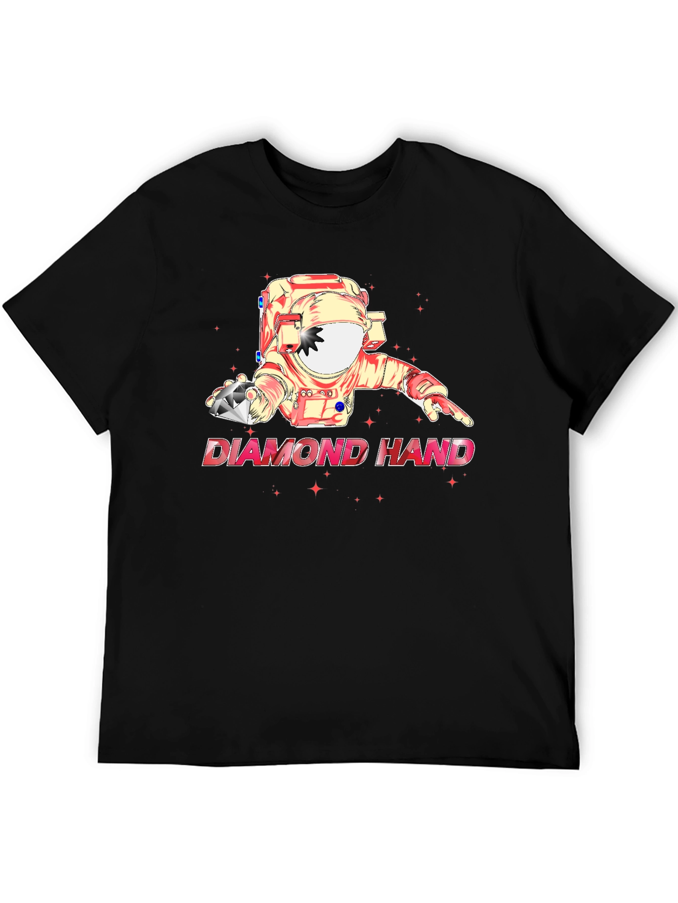 Diamond Hand Astronaut Graphic T-Shirt