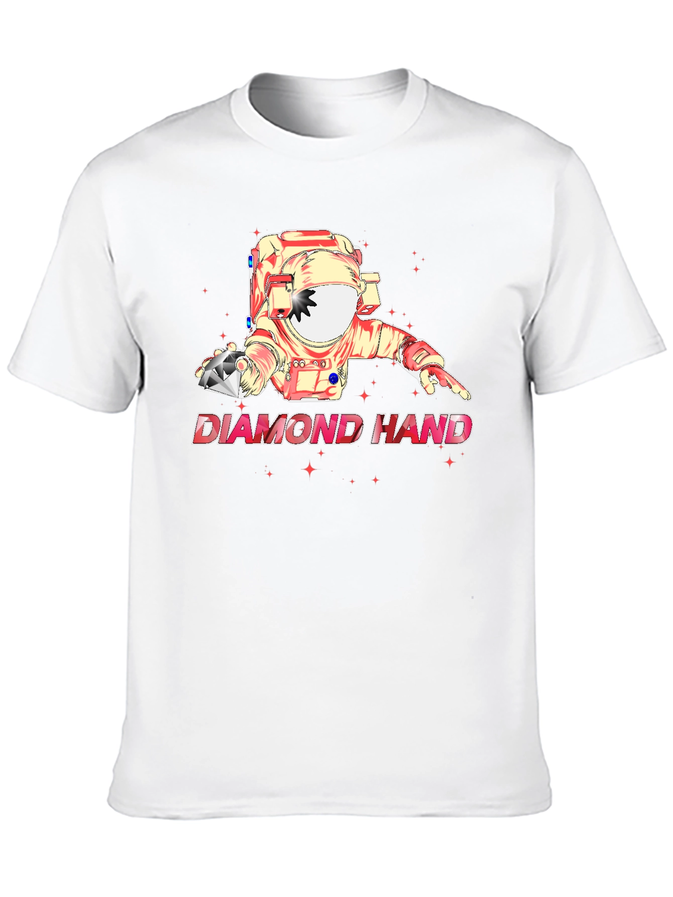Diamond Hand Astronaut Graphic T-Shirt