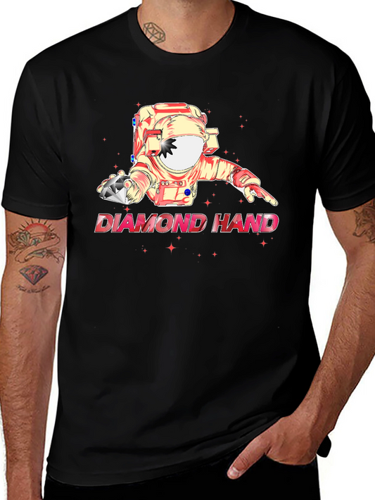 Diamond Hand Astronaut Graphic T-Shirt