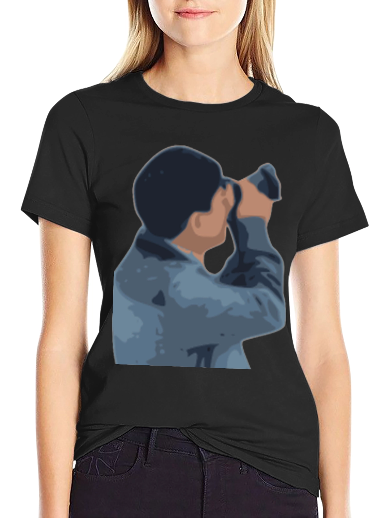 Binocular Gazer Graphic Tee - Modern Style