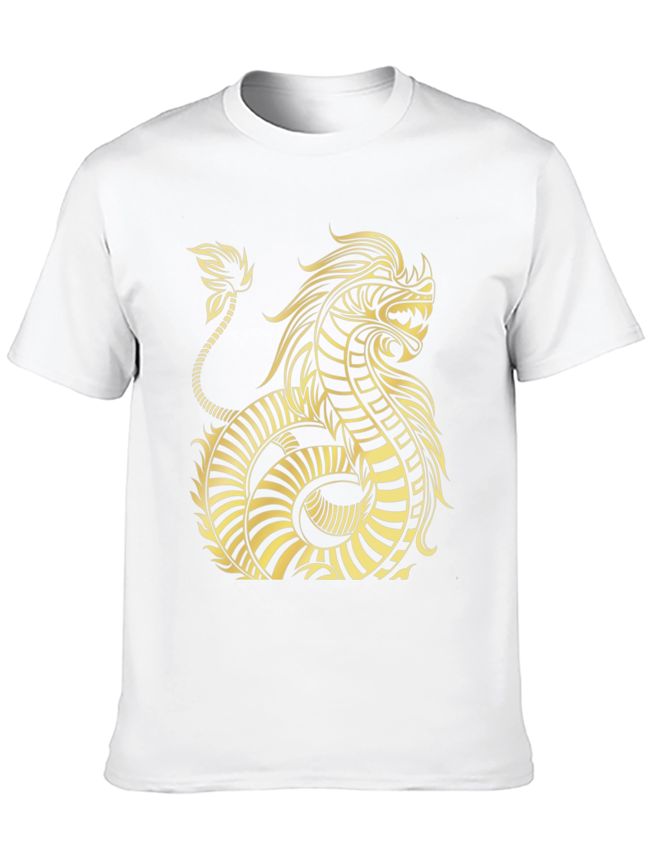 Dragon Graphic Tee - Black Cotton T-Shirt