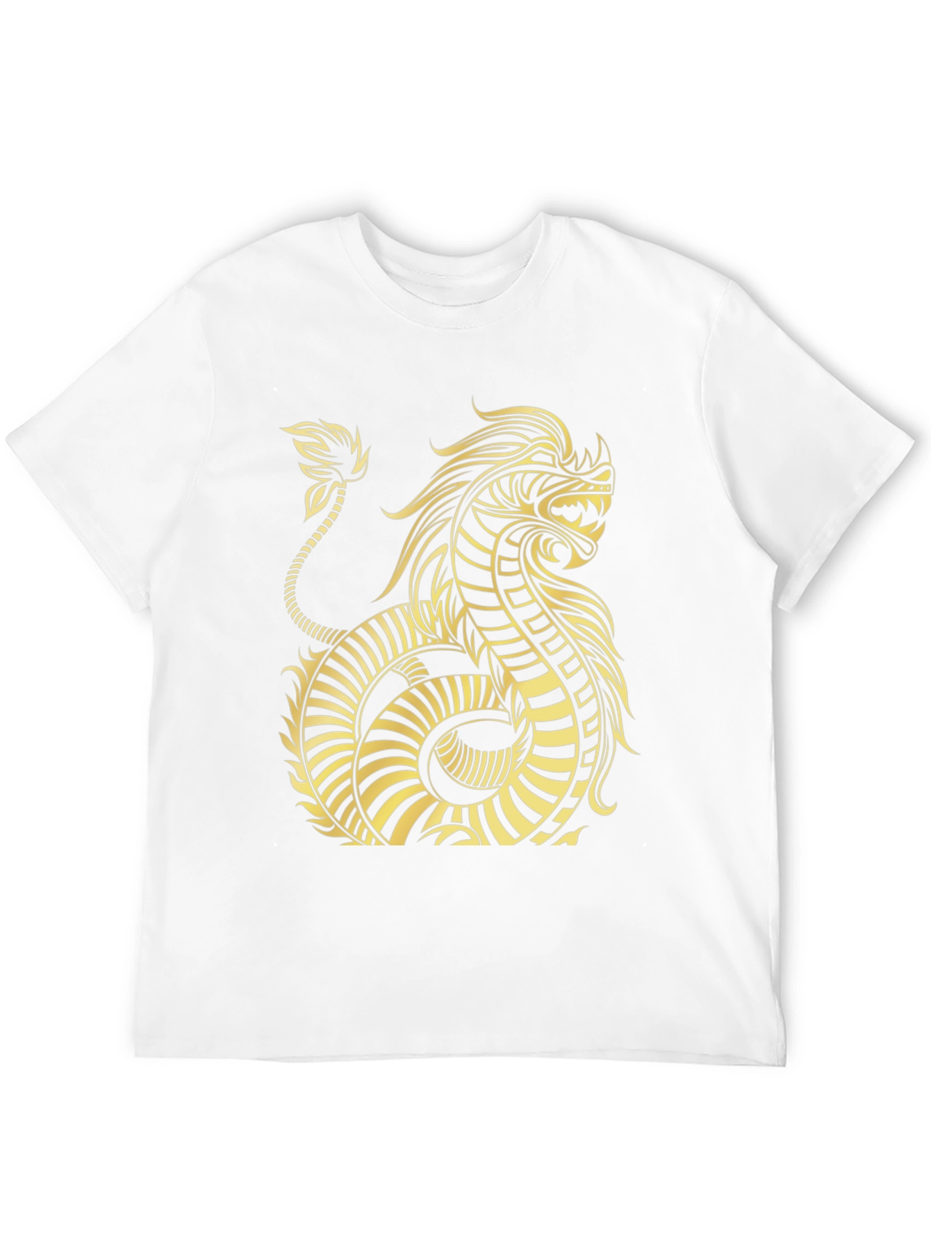 Dragon Graphic Tee - Black Cotton T-Shirt