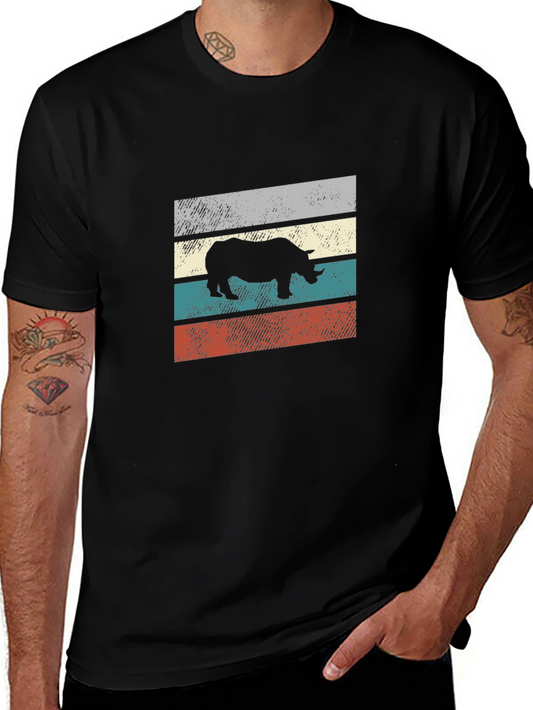 Retro Rhino Striped Tee