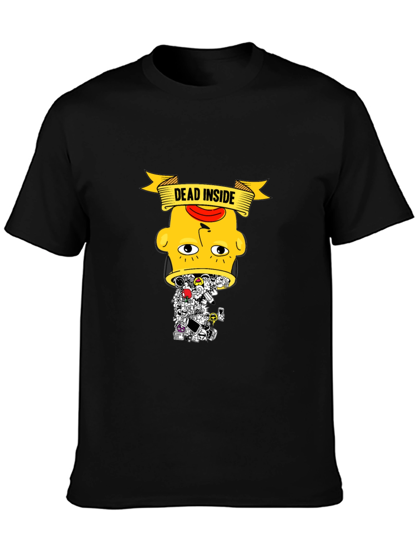 Dead Inside Graphic Tee - Trendy Black T-Shirt