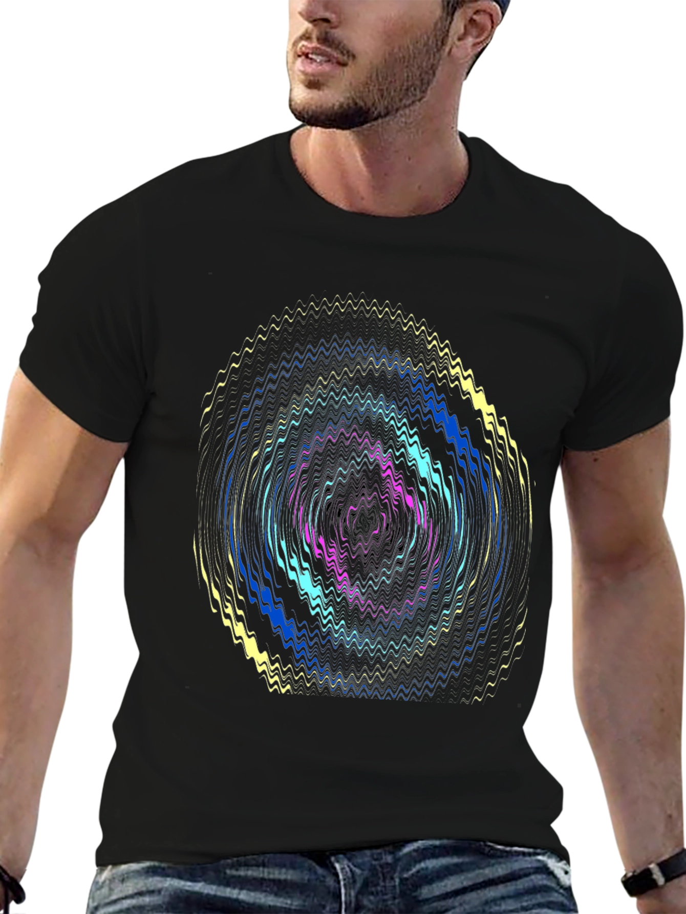 Vivid Wave T-Shirt - Modern Graphic Tee