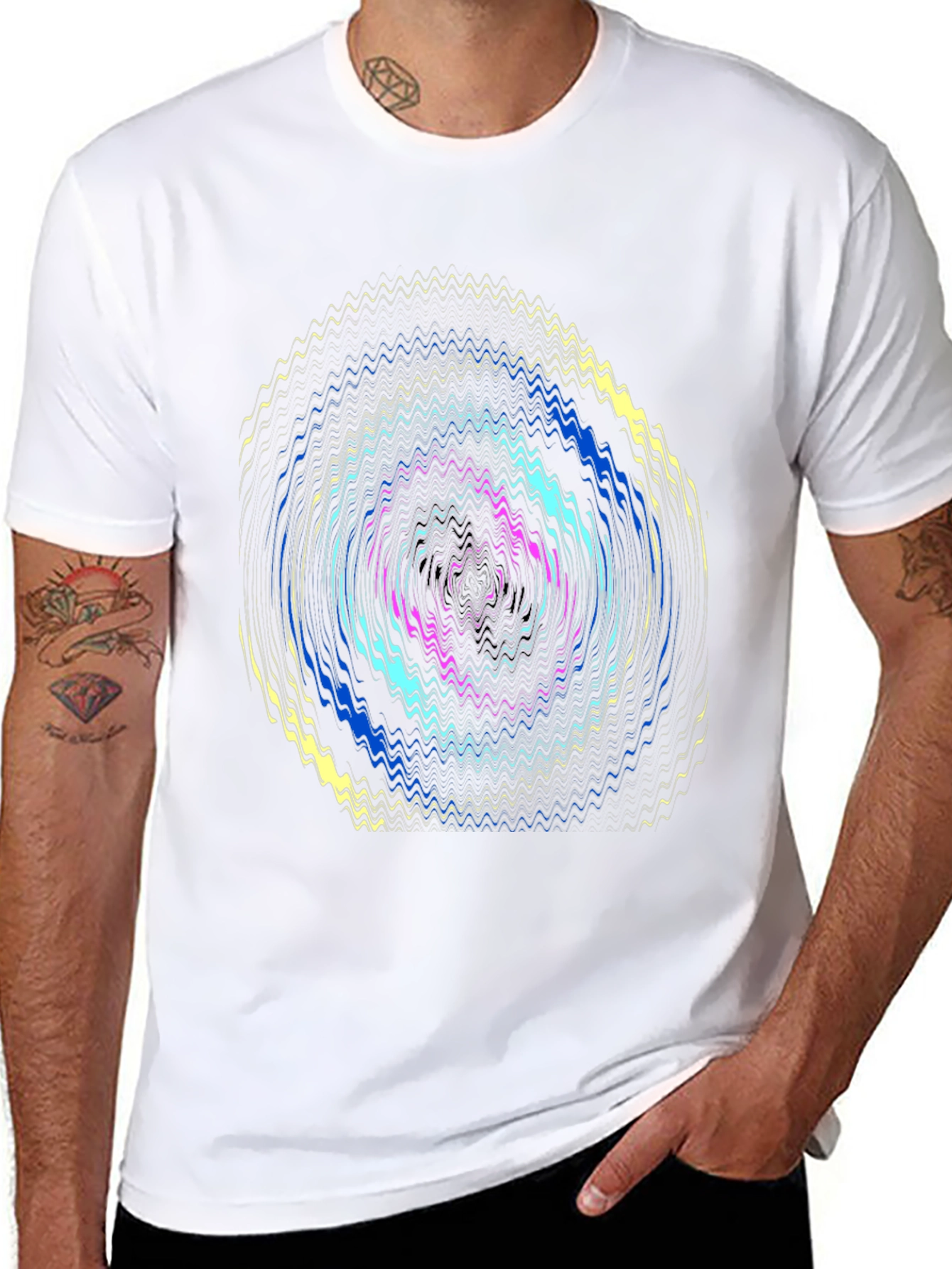 Vivid Wave T-Shirt - Modern Graphic Tee