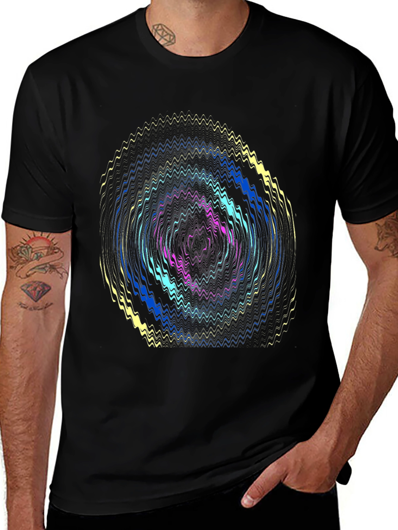 Vivid Wave T-Shirt - Modern Graphic Tee