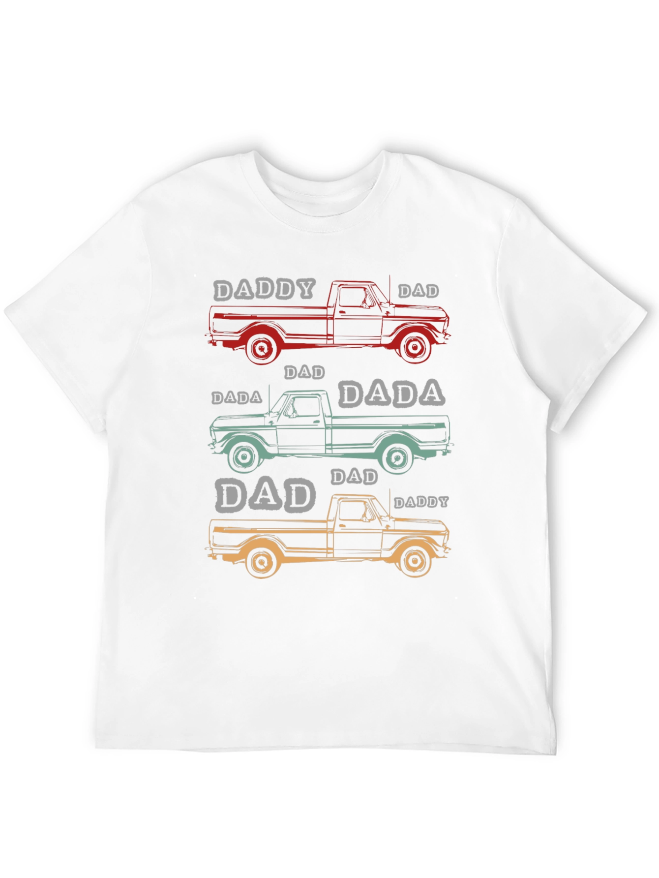 Daddy Dad Truck Graphic Tee - Fathers Day Gift