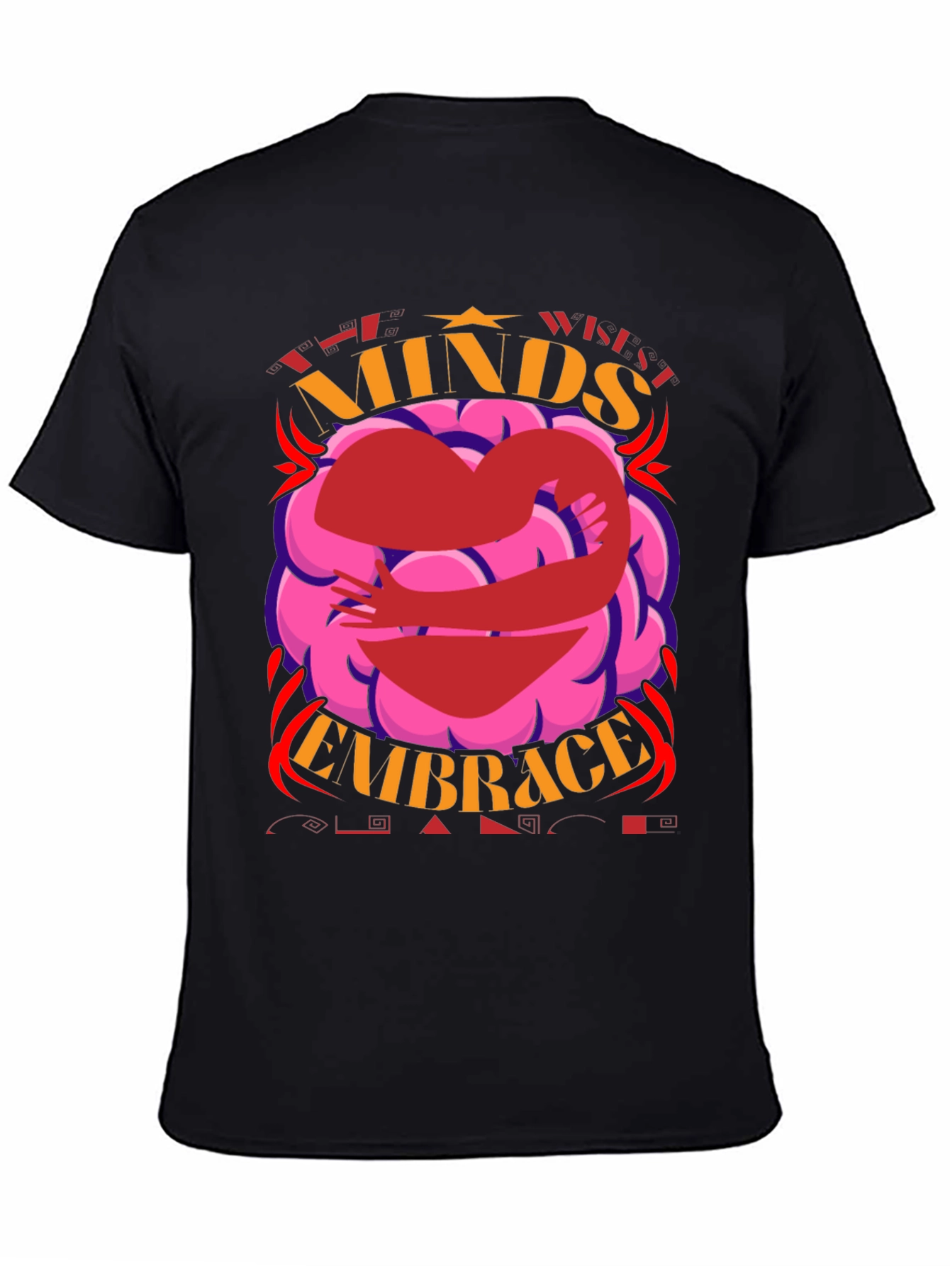 Minds Embrace Graphic Tee - Unisex Black T-Shirt