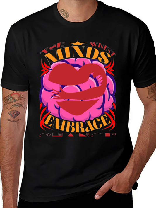 Minds Embrace Graphic Tee - Unisex Black T-Shirt