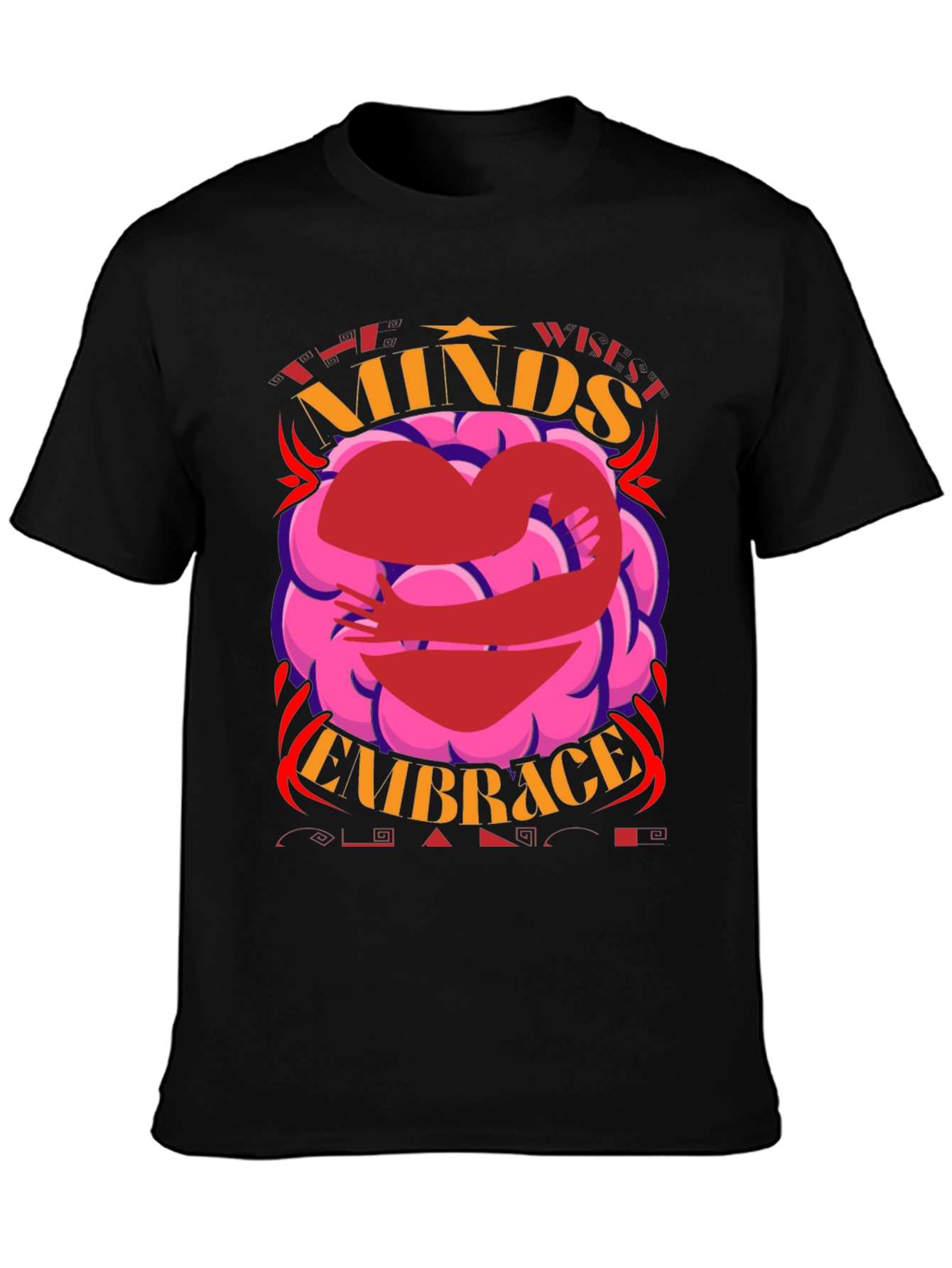 Minds Embrace Graphic Tee - Unisex Black T-Shirt