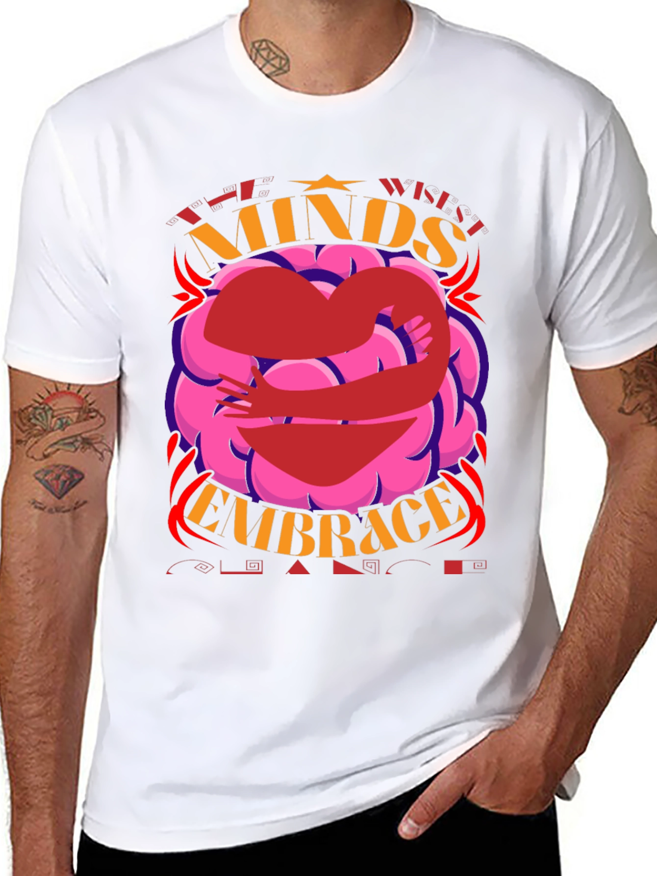 Minds Embrace Graphic Tee - Unisex Black T-Shirt