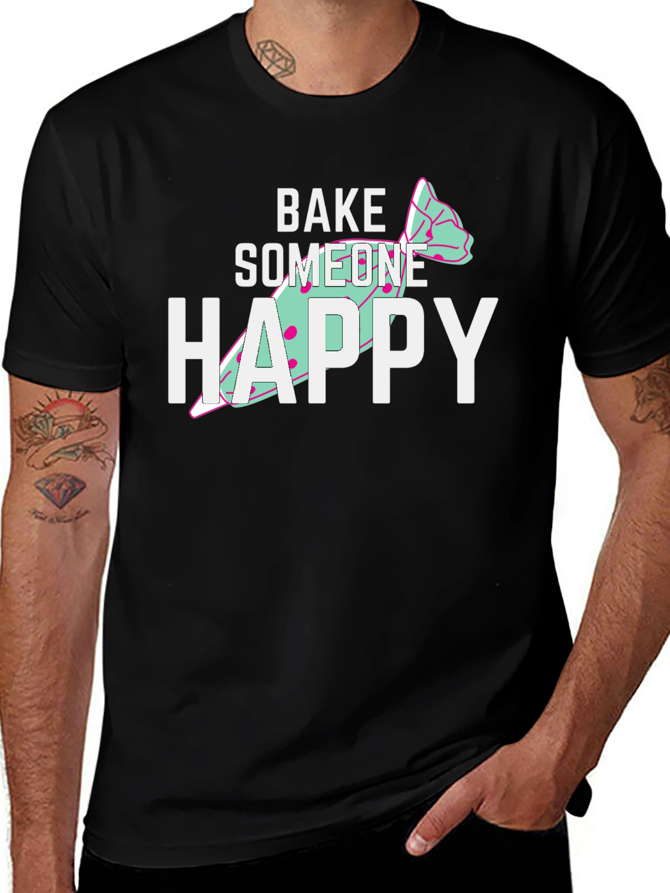 Bake Someone Happy Graphic T-Shirt