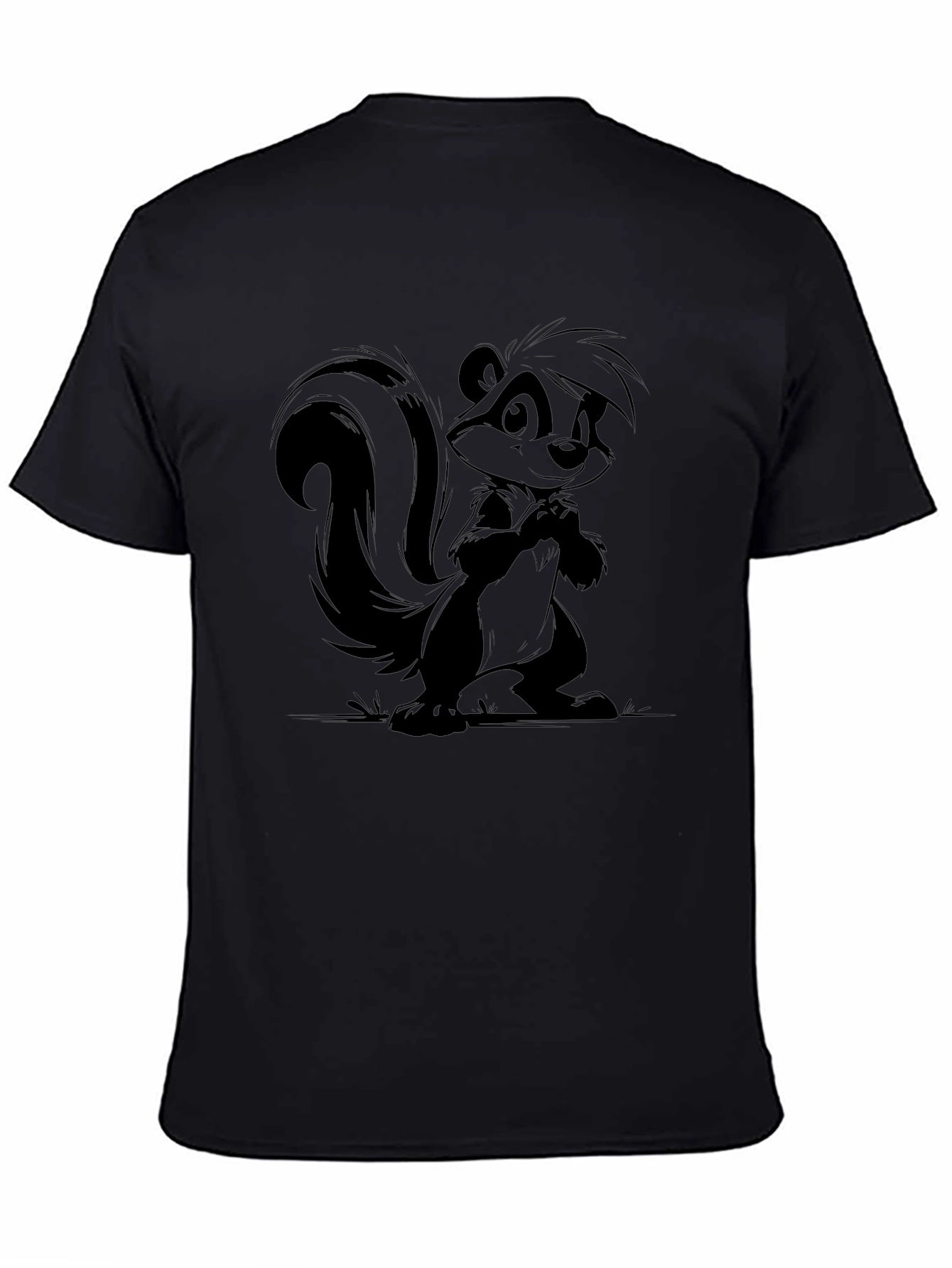 Skunk Cartoon Graphic Print T-Shirt