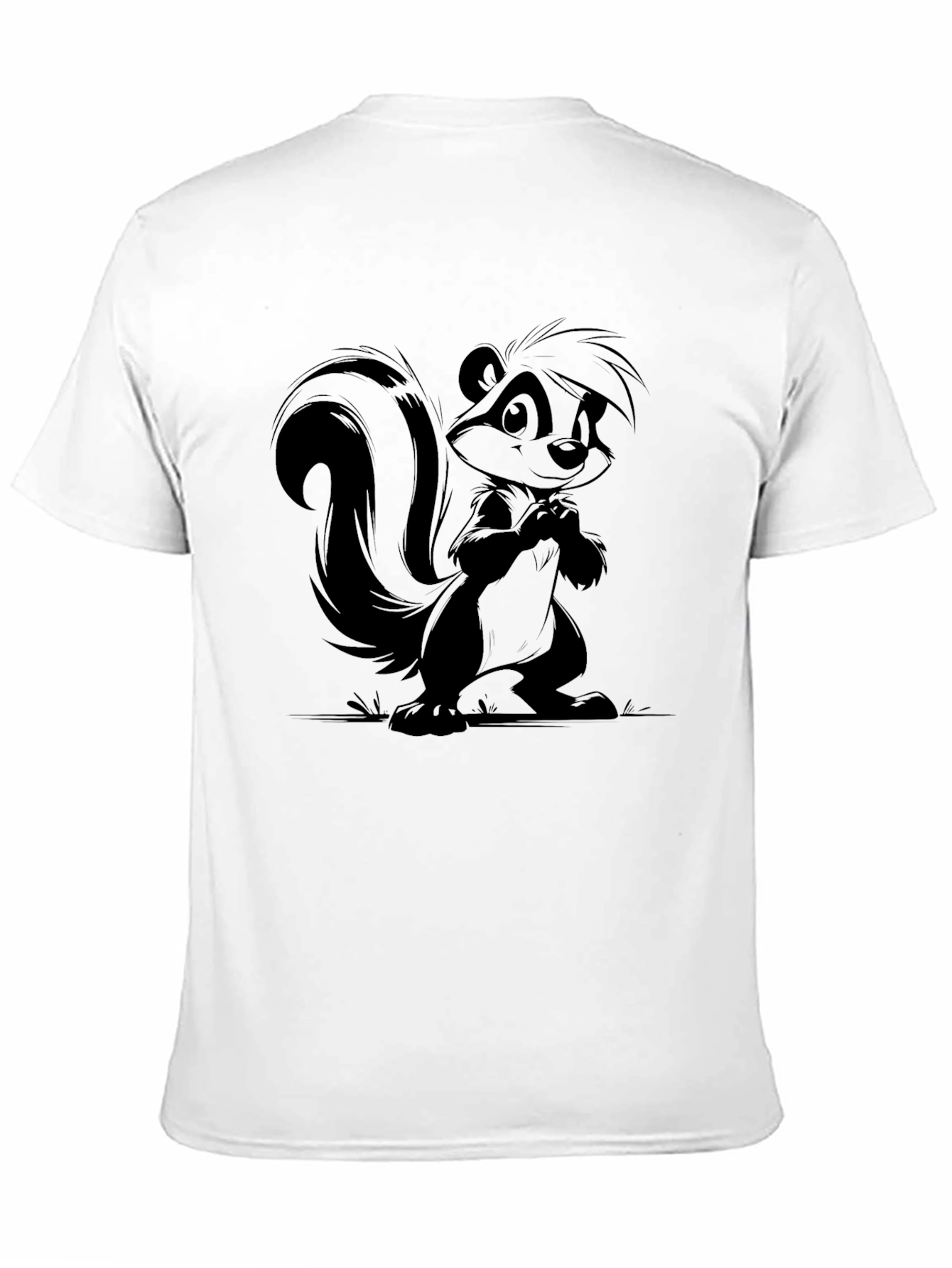 Skunk Cartoon Graphic Print T-Shirt